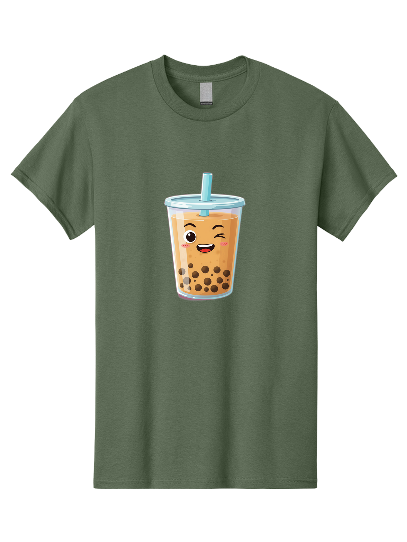 Bubble-Tea-20 Men'S Graphic Tee, 100% Cotton, Comfortable Casual Summer Wear, Machine Washable, Bubble Tea, Boba Drink, Cartoon Illustration, Smiling Face, Happy Beverage, Milk Tea, Tapioca Pearls, Kawaii Culture, Cute Straw, Refreshing Drink Bac701