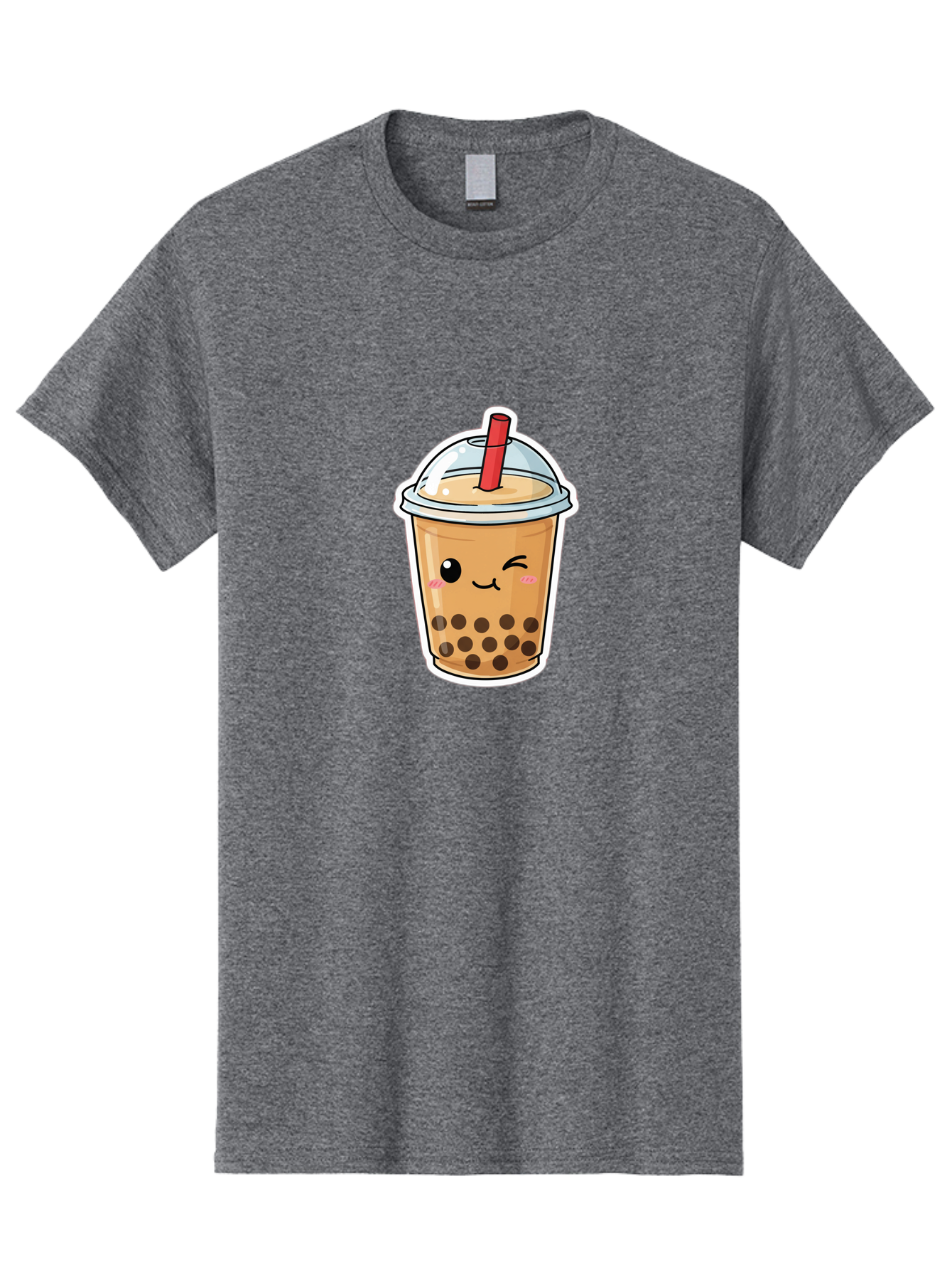 Bubble-Tea-21 Men'S Graphic Tee, 100% Cotton, Comfortable Casual Summer Wear, Machine Washable, Bubble Tea, Boba, Tea Drink, Straw, Cartoon, Cute, Kawaii, Adorable, Beverage, Drink, Tea, Coffee Shop, Milk Tea, Tapioca Pearls, Fun, Playful Bac702
