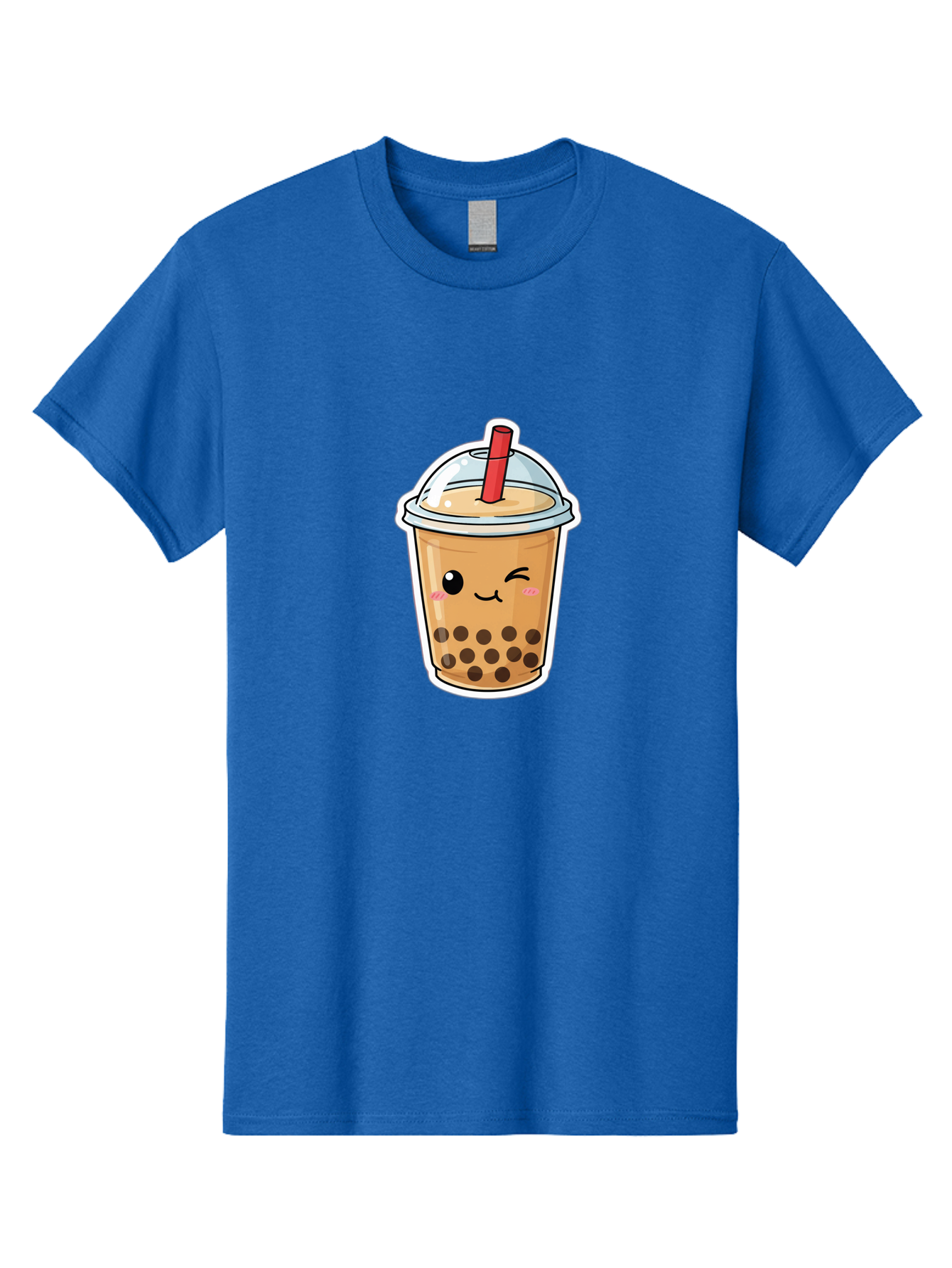 Bubble-Tea-21 Men'S Graphic Tee, 100% Cotton, Comfortable Casual Summer Wear, Machine Washable, Bubble Tea, Boba, Tea Drink, Straw, Cartoon, Cute, Kawaii, Adorable, Beverage, Drink, Tea, Coffee Shop, Milk Tea, Tapioca Pearls, Fun, Playful Bac702