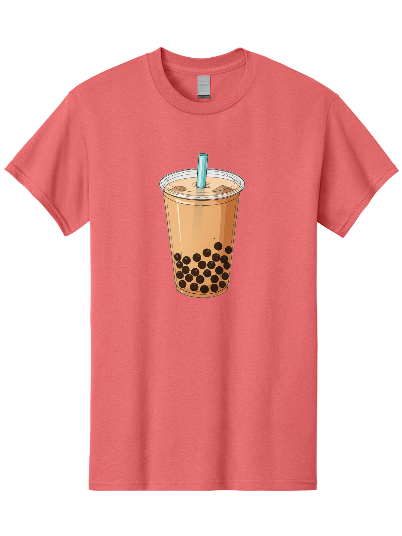 Bubble-Tea-9 Men'S Graphic Tee, 100% Cotton, Comfortable Casual Summer Wear, Machine Washable, Bubble Tea, Milk Tea, Boba, Tapioca Pearls, Takeout Cup, Plastic Straw, Refreshing Drink, Trendy Beverage, Asian-Inspired Bac711