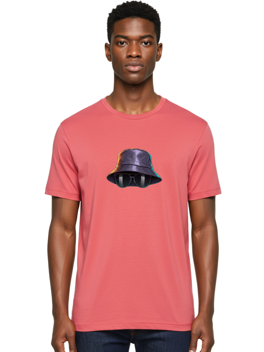 Bucket-Hat-And-Sunglasses-1 Men'S Graphic Tee, 100% Cotton, Comfortable Casual Summer Wear, Machine Washable, Stylish Accessories, Fashion Trends, Chic Sunglasses, Trendy Bucket Hat, Stylish Eyewear, Cool Shades, Fashion Accessories, Bac715