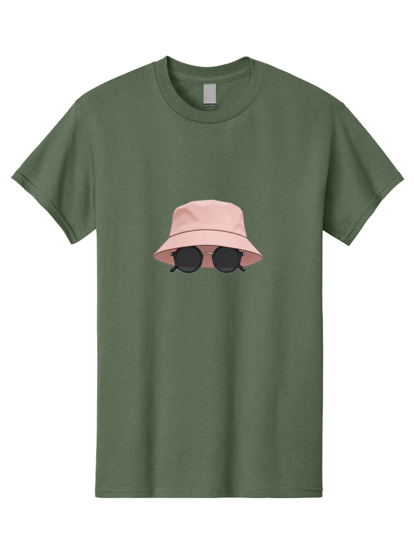 Bucket-Hat-And-Sunglasses Men'S Graphic Tee, 100% Cotton, Comfortable Casual Summer Wear, Machine Washable, Pink Bucket Hat, Sunglasses, Black Shades, Fashion Accessory, Trendy Clothing, Summer Vibe, Stylish Hat, Cool Glasses, Fashion Trend Bac716