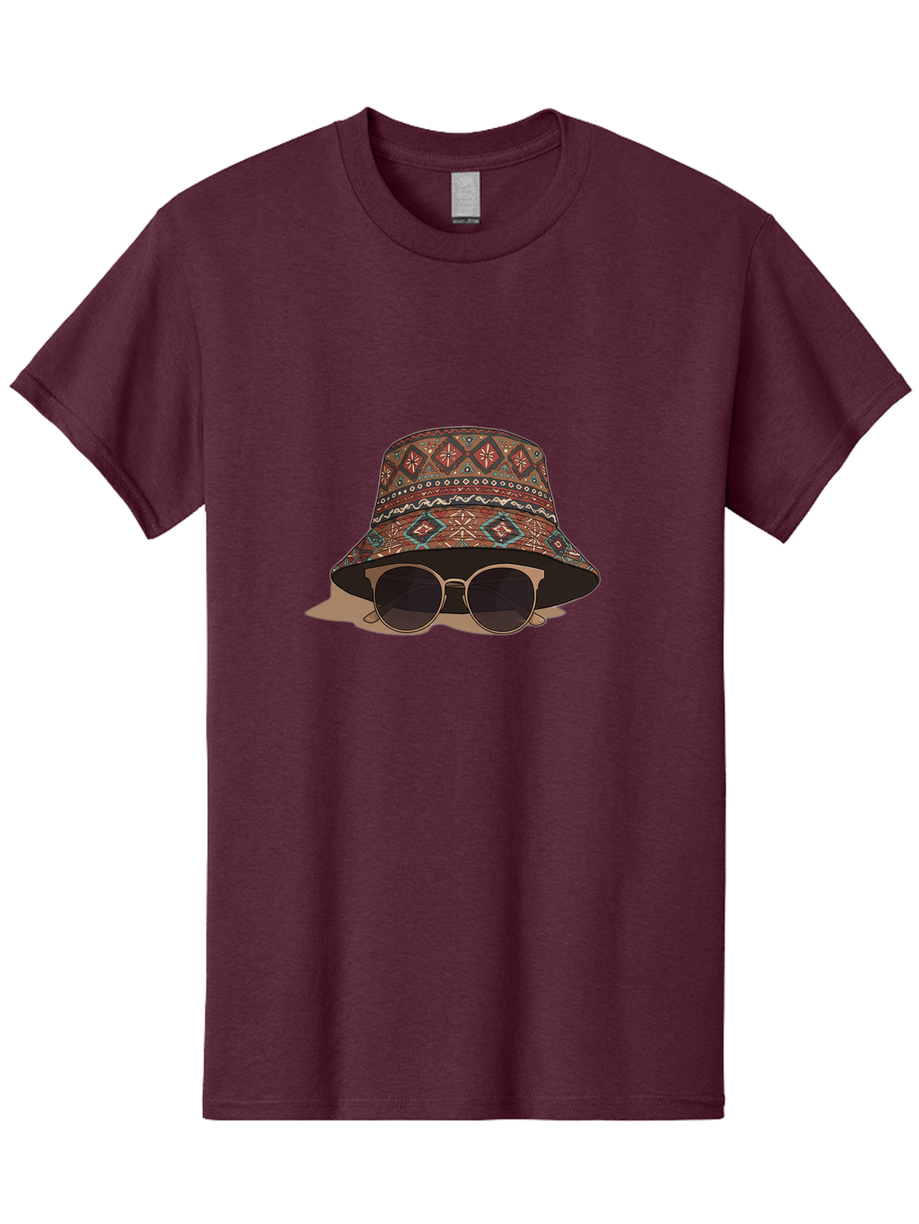 Bucket-Hat-Sunglasses-1 Men'S Graphic Tee, 100% Cotton, Comfortable Casual Summer Wear, Machine Washable, Boho Chic Style, Sunglasses, Hat Fashion, Summer Vibes, Trendy Sunglasses, Fashion Accessory, Stylish Hat Bac717