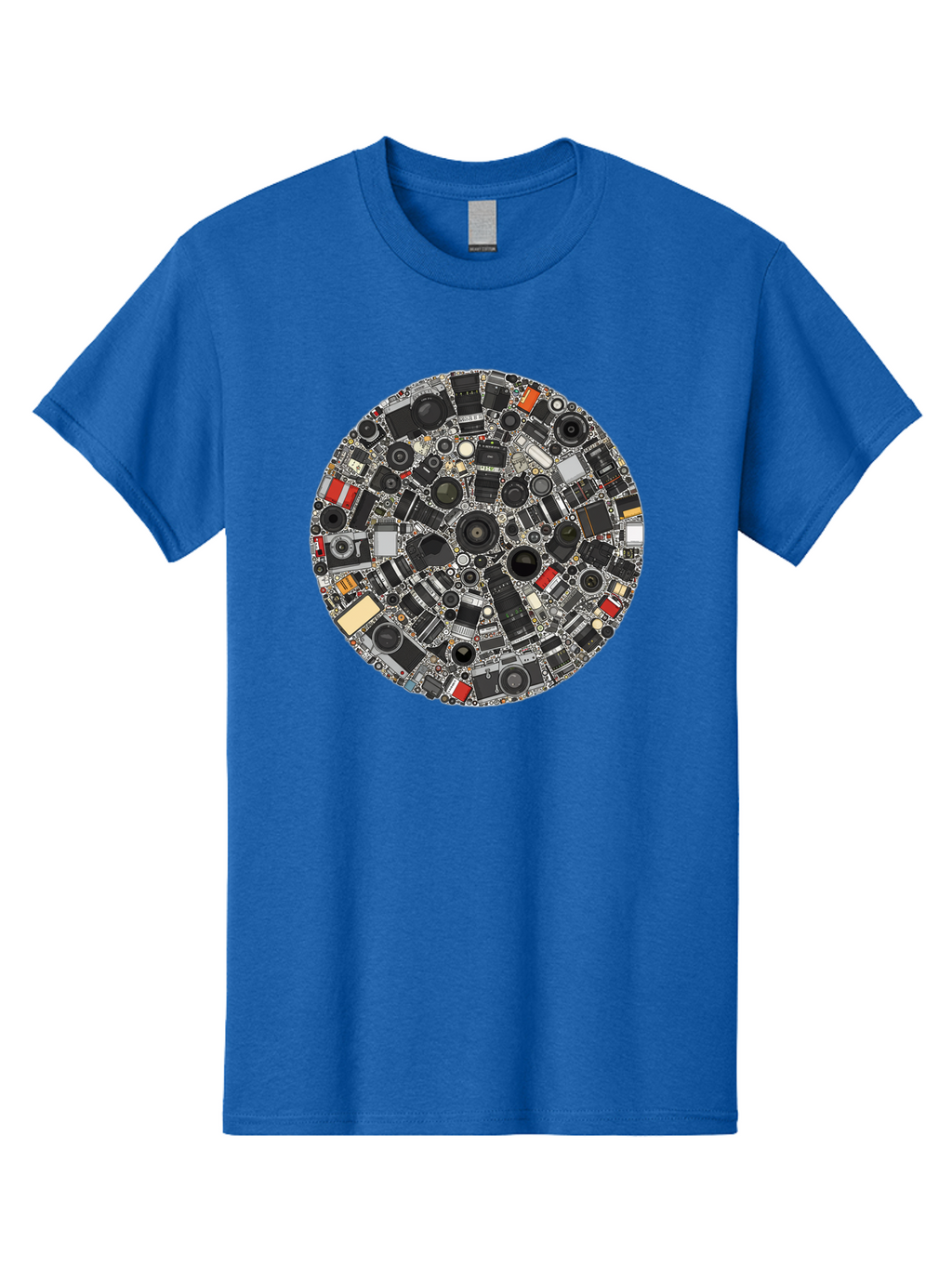 Camera-Parts-Mosaic Men'S Graphic Tee, 100% Cotton, Comfortable Casual Summer Wear, Machine Washable, Camera Parts, Lenses, Photography Equipment, Vintage Cameras, Camera Accessories, Photography Gear, Camera Lenses, Camera Collage, Bac773