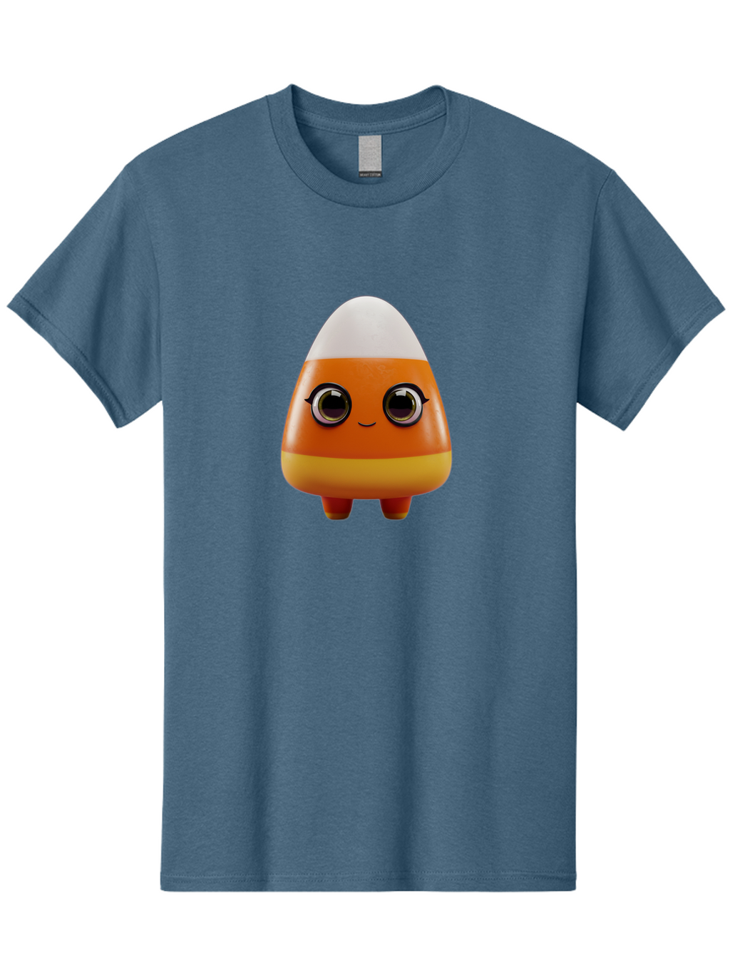 Candy-Corn-Character Men'S Graphic Tee, 100% Cotton, Comfortable Casual Summer Wear, Machine Washable, Candy Corn Character, Cartoon Candy, Halloween Treat, Sweet Character, Orange And Yellow Candy, Cute Candy Corn, Funny Character Design, Bac775