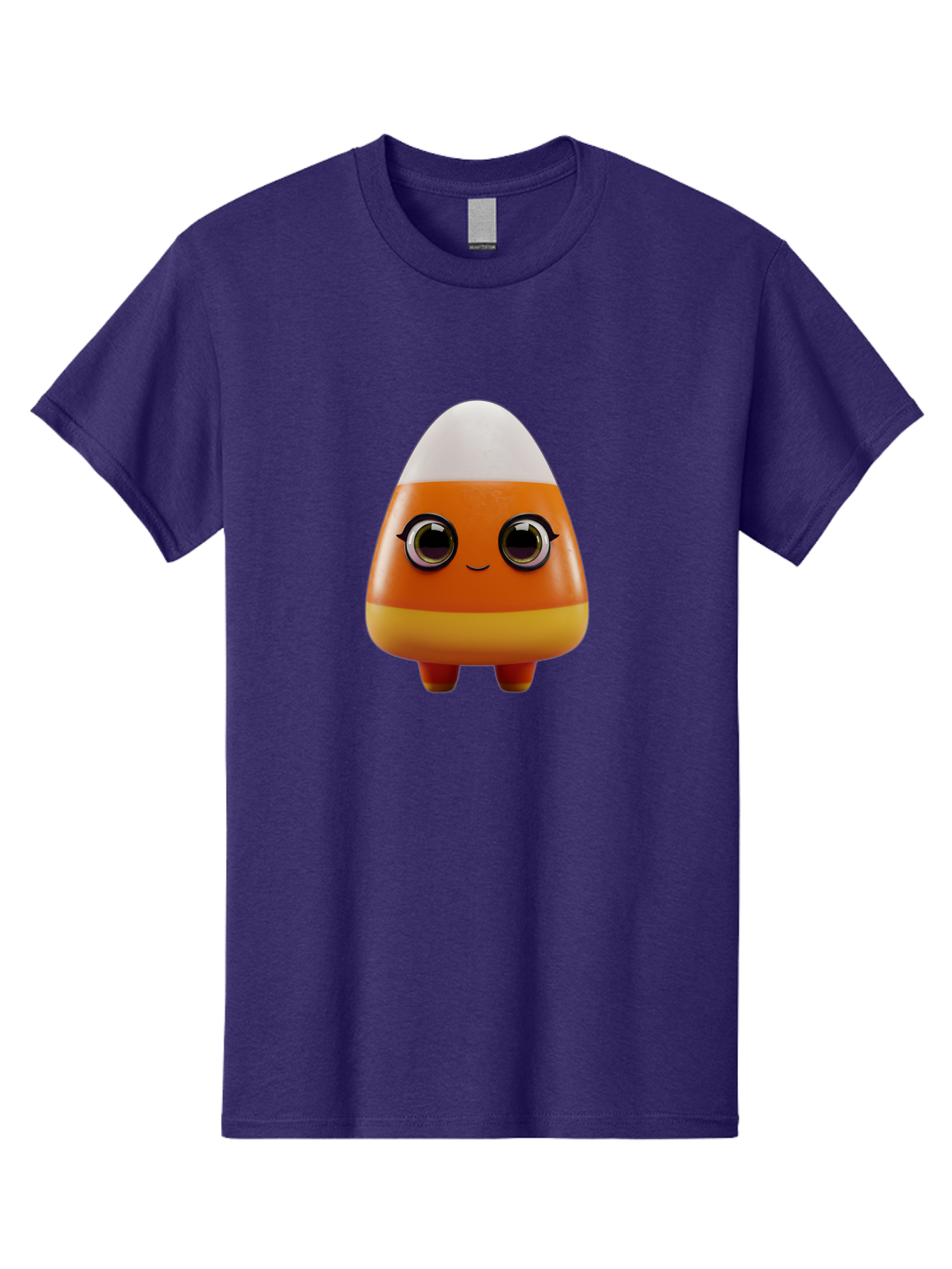 Candy-Corn-Character Men'S Graphic Tee, 100% Cotton, Comfortable Casual Summer Wear, Machine Washable, Candy Corn Character, Cartoon Candy, Halloween Treat, Sweet Character, Orange And Yellow Candy, Cute Candy Corn, Funny Character Design, Bac775