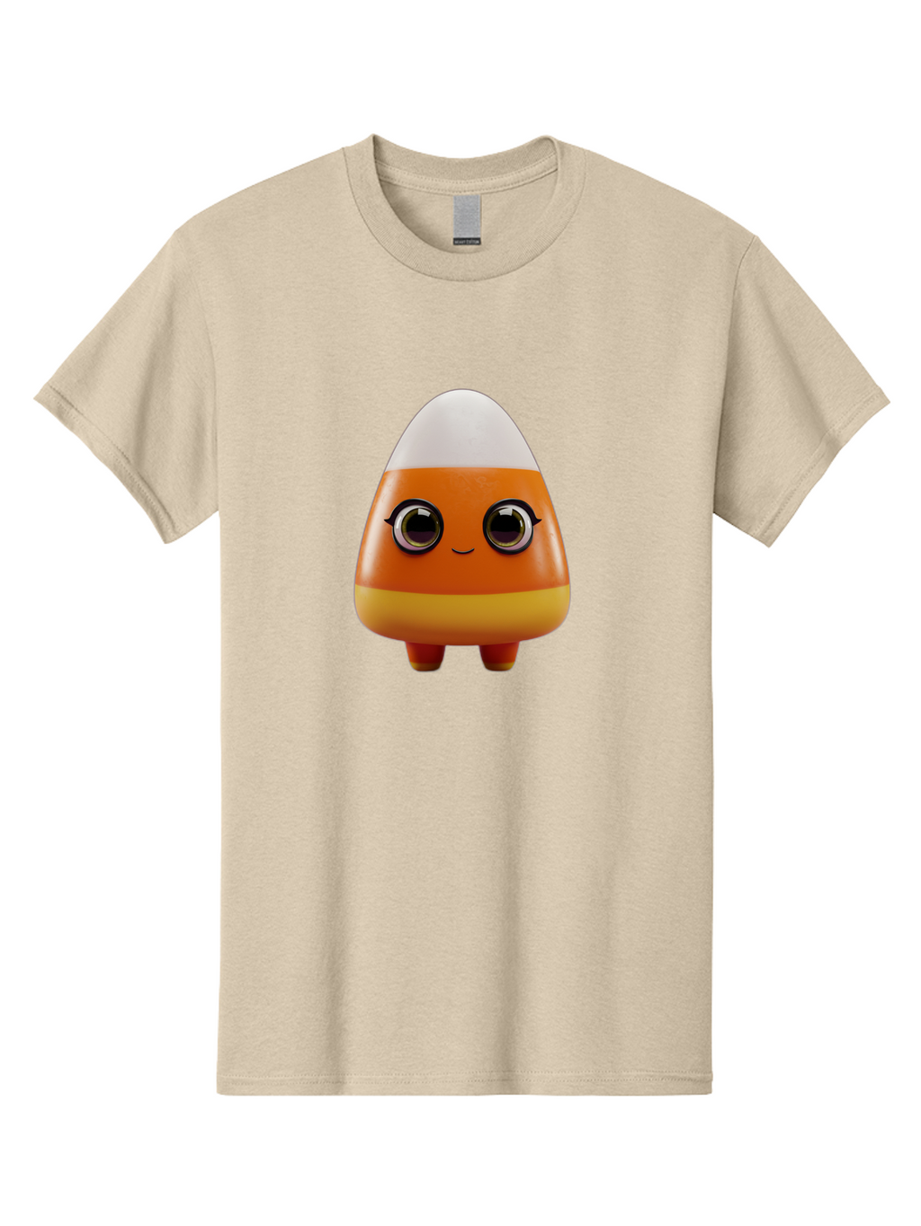 Candy-Corn-Character Men'S Graphic Tee, 100% Cotton, Comfortable Casual Summer Wear, Machine Washable, Candy Corn Character, Cartoon Candy, Halloween Treat, Sweet Character, Orange And Yellow Candy, Cute Candy Corn, Funny Character Design, Bac775