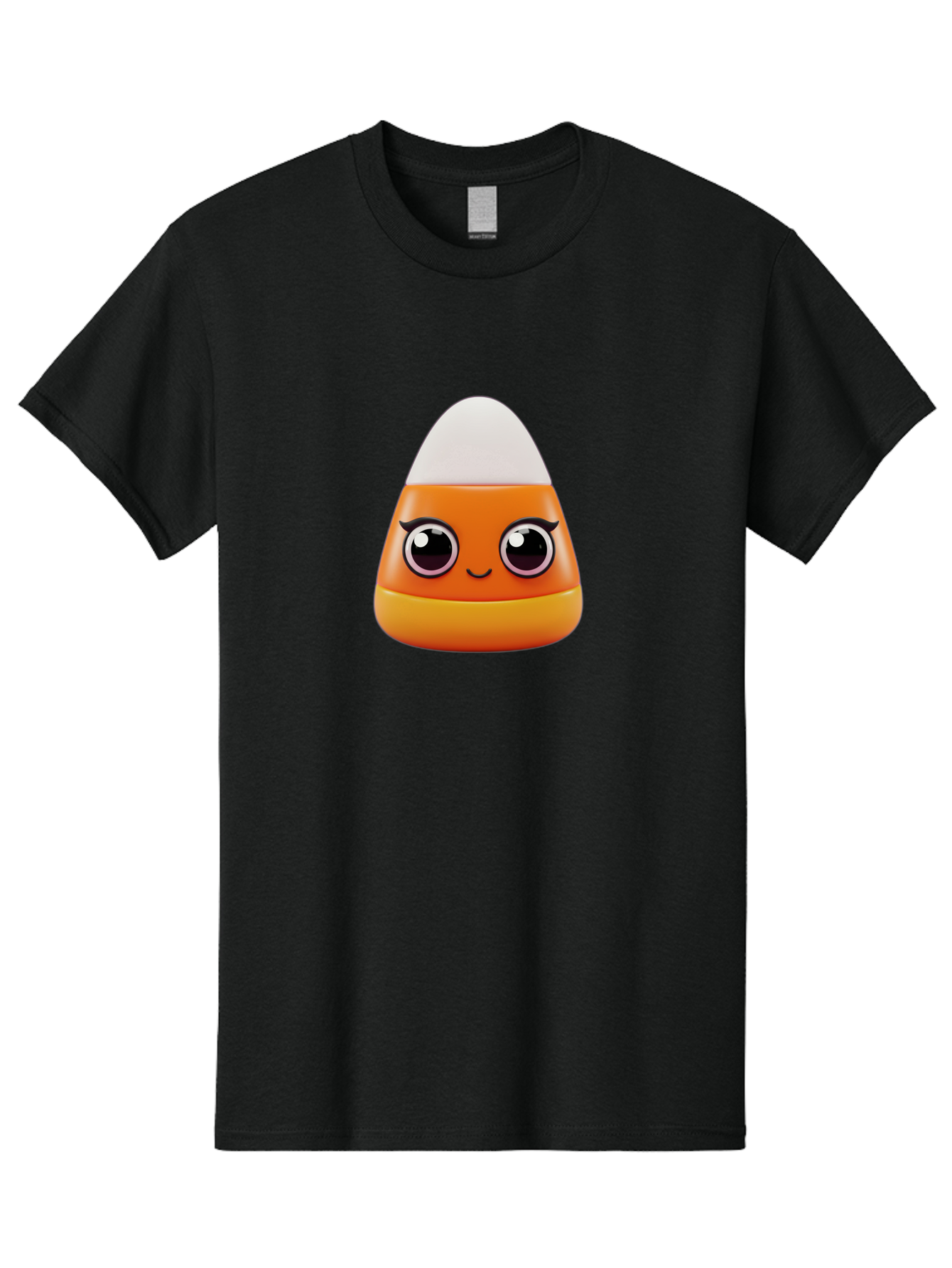 Candy-Corn Men'S Graphic Tee, 100% Cotton, Comfortable Casual Summer Wear, Machine Washable, Emotive Candy Corn, Cartoon Character, Halloween Treats, Sweet Treats, Festive Sweets, Candy Illustration, Adorable Graphics Bac779