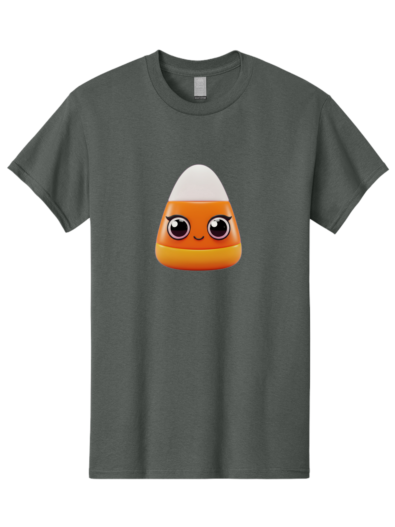 Candy-Corn Men'S Graphic Tee, 100% Cotton, Comfortable Casual Summer Wear, Machine Washable, Emotive Candy Corn, Cartoon Character, Halloween Treats, Sweet Treats, Festive Sweets, Candy Illustration, Adorable Graphics Bac779