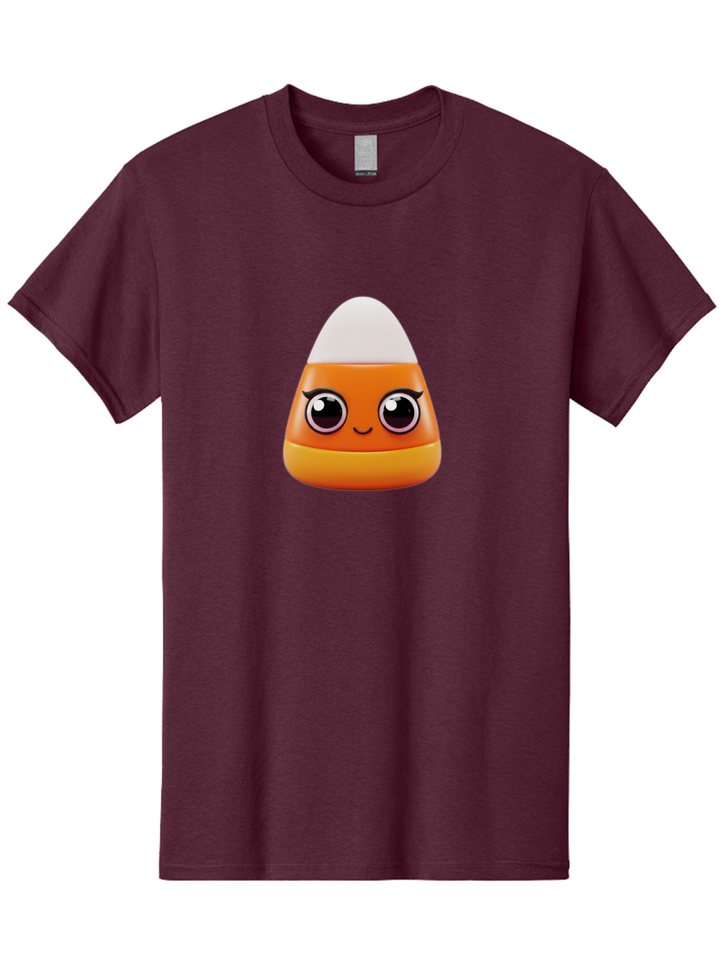 Candy-Corn Men'S Graphic Tee, 100% Cotton, Comfortable Casual Summer Wear, Machine Washable, Emotive Candy Corn, Cartoon Character, Halloween Treats, Sweet Treats, Festive Sweets, Candy Illustration, Adorable Graphics Bac779