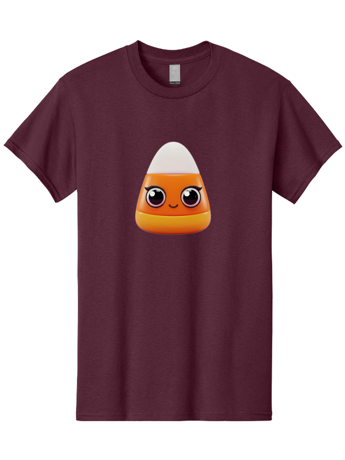 Candy-Corn Men'S Graphic Tee, 100% Cotton, Comfortable Casual Summer Wear, Machine Washable, Emotive Candy Corn, Cartoon Character, Halloween Treats, Sweet Treats, Festive Sweets, Candy Illustration, Adorable Graphics Bac779