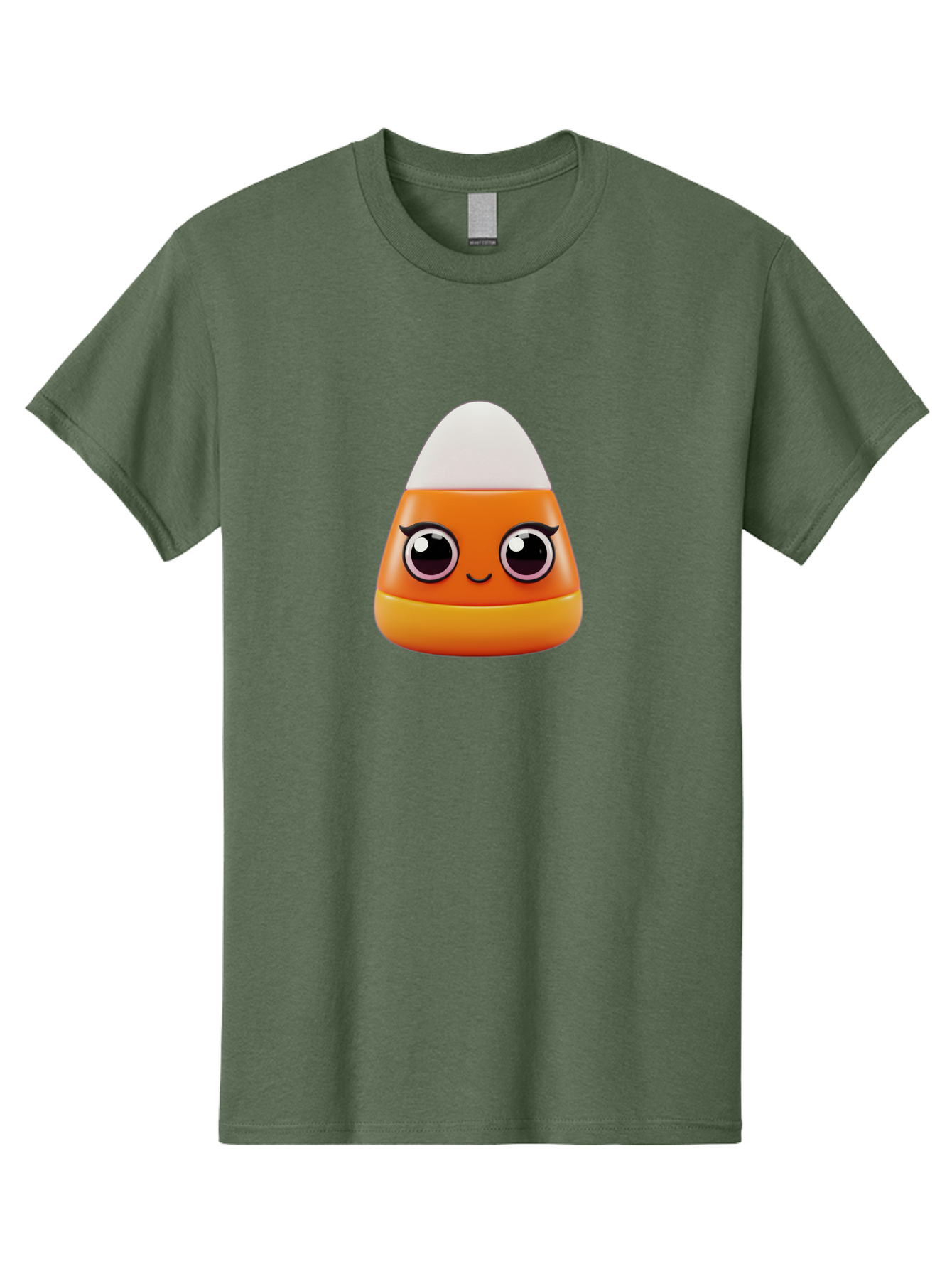 Candy-Corn Men'S Graphic Tee, 100% Cotton, Comfortable Casual Summer Wear, Machine Washable, Emotive Candy Corn, Cartoon Character, Halloween Treats, Sweet Treats, Festive Sweets, Candy Illustration, Adorable Graphics Bac779