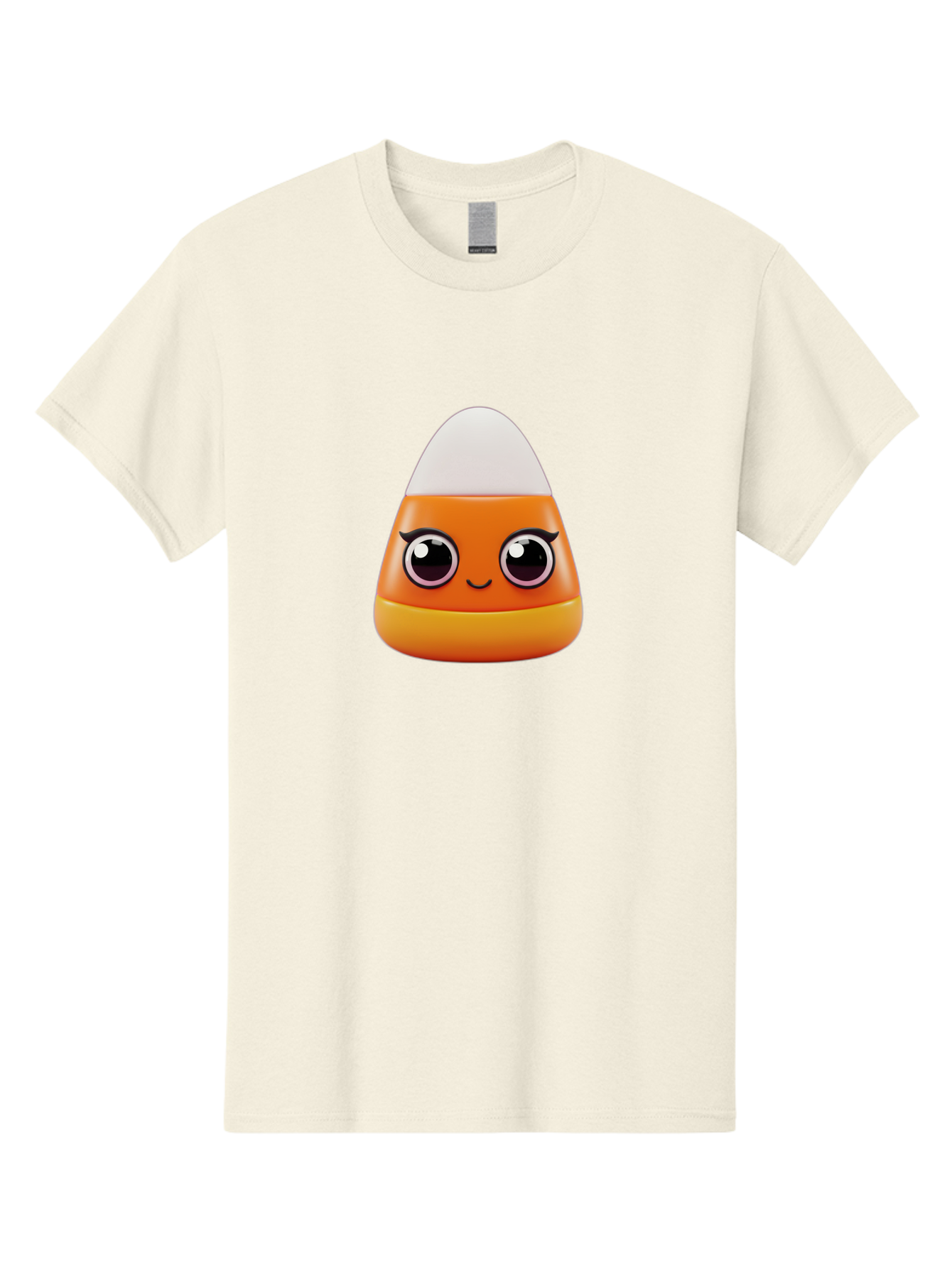 Candy-Corn Men'S Graphic Tee, 100% Cotton, Comfortable Casual Summer Wear, Machine Washable, Emotive Candy Corn, Cartoon Character, Halloween Treats, Sweet Treats, Festive Sweets, Candy Illustration, Adorable Graphics Bac779