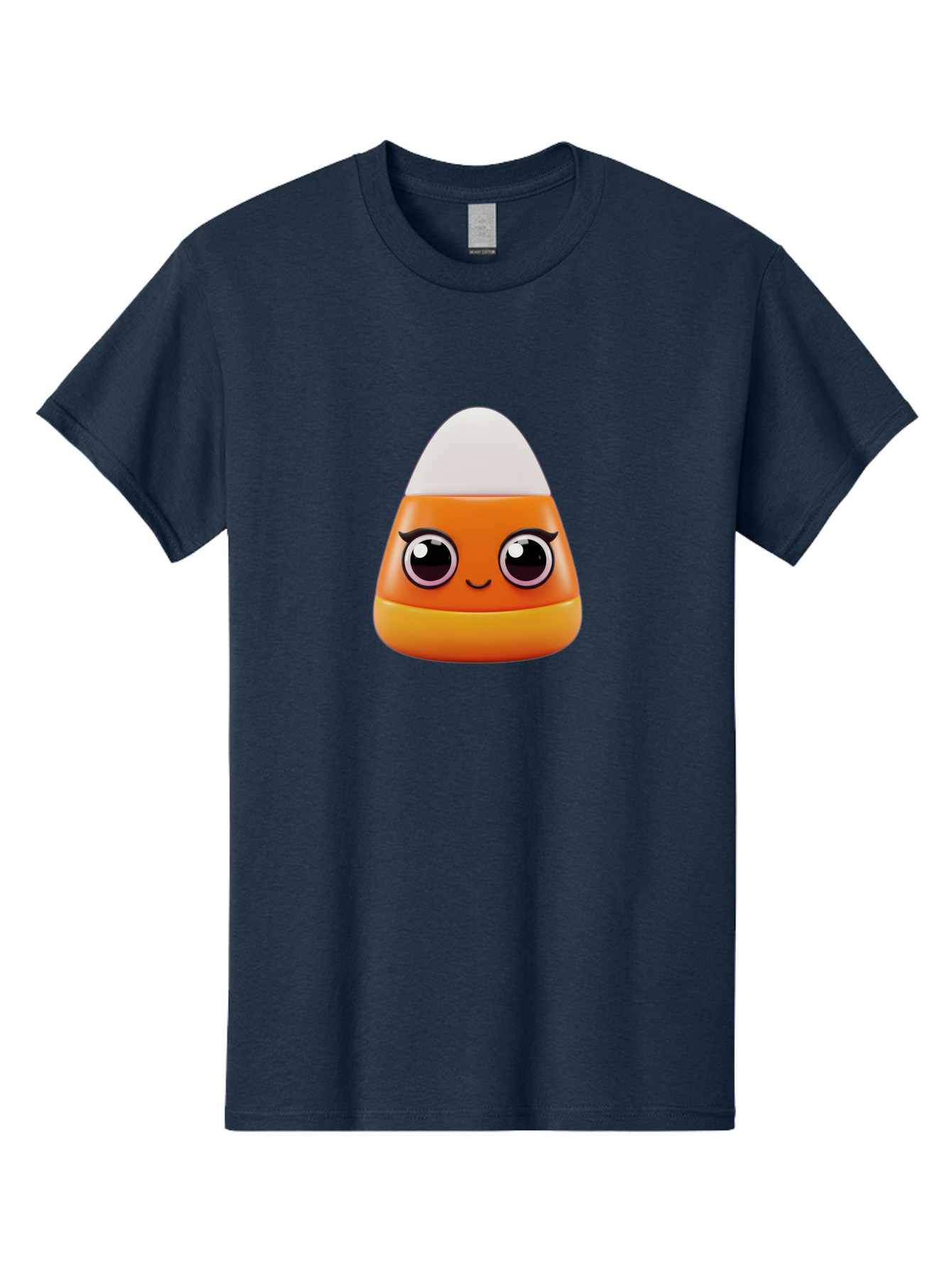 Candy-Corn Men'S Graphic Tee, 100% Cotton, Comfortable Casual Summer Wear, Machine Washable, Emotive Candy Corn, Cartoon Character, Halloween Treats, Sweet Treats, Festive Sweets, Candy Illustration, Adorable Graphics Bac779