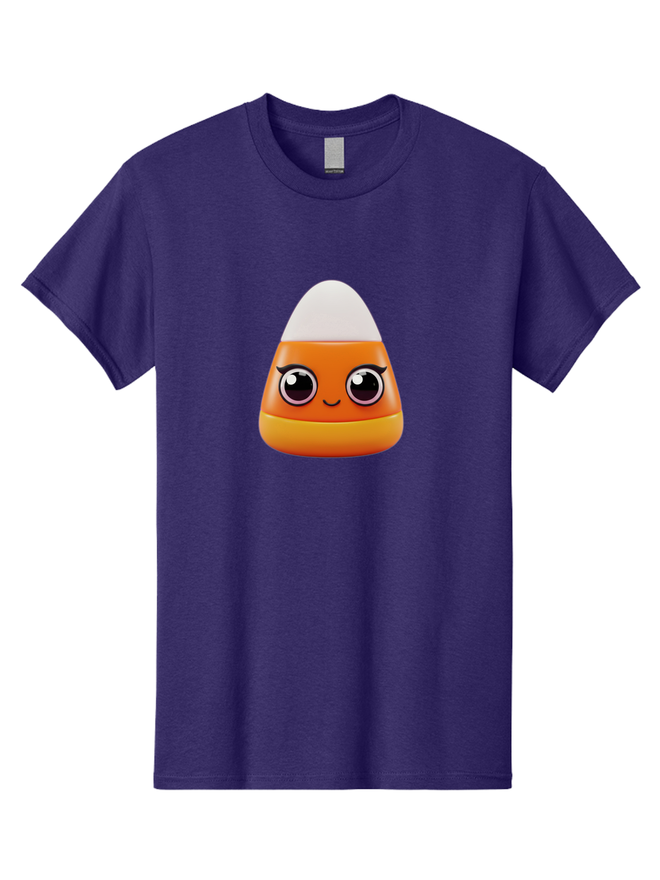 Candy-Corn Men'S Graphic Tee, 100% Cotton, Comfortable Casual Summer Wear, Machine Washable, Emotive Candy Corn, Cartoon Character, Halloween Treats, Sweet Treats, Festive Sweets, Candy Illustration, Adorable Graphics Bac779