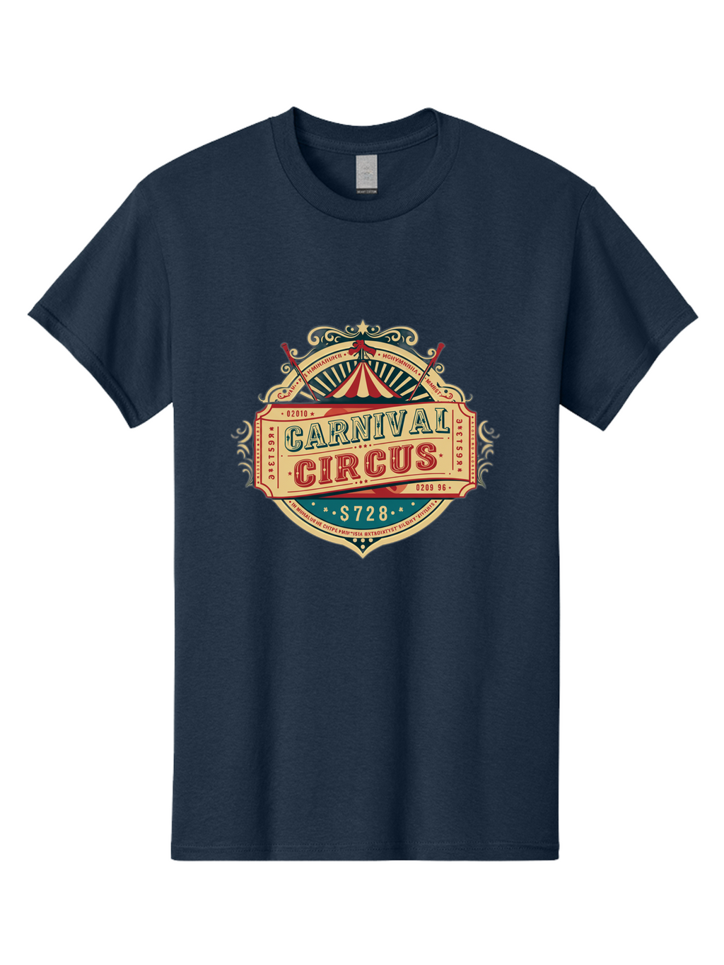 Carnival-Circus Men'S Graphic Tee, 100% Cotton, Comfortable Casual Summer Wear, Machine Washable, Vintage Carnival, Circus Ticket, Carnival Circus, Retro Style, Vintage Theme, Carnival Graphics, Circus Arts, Carnival Design, Bac784