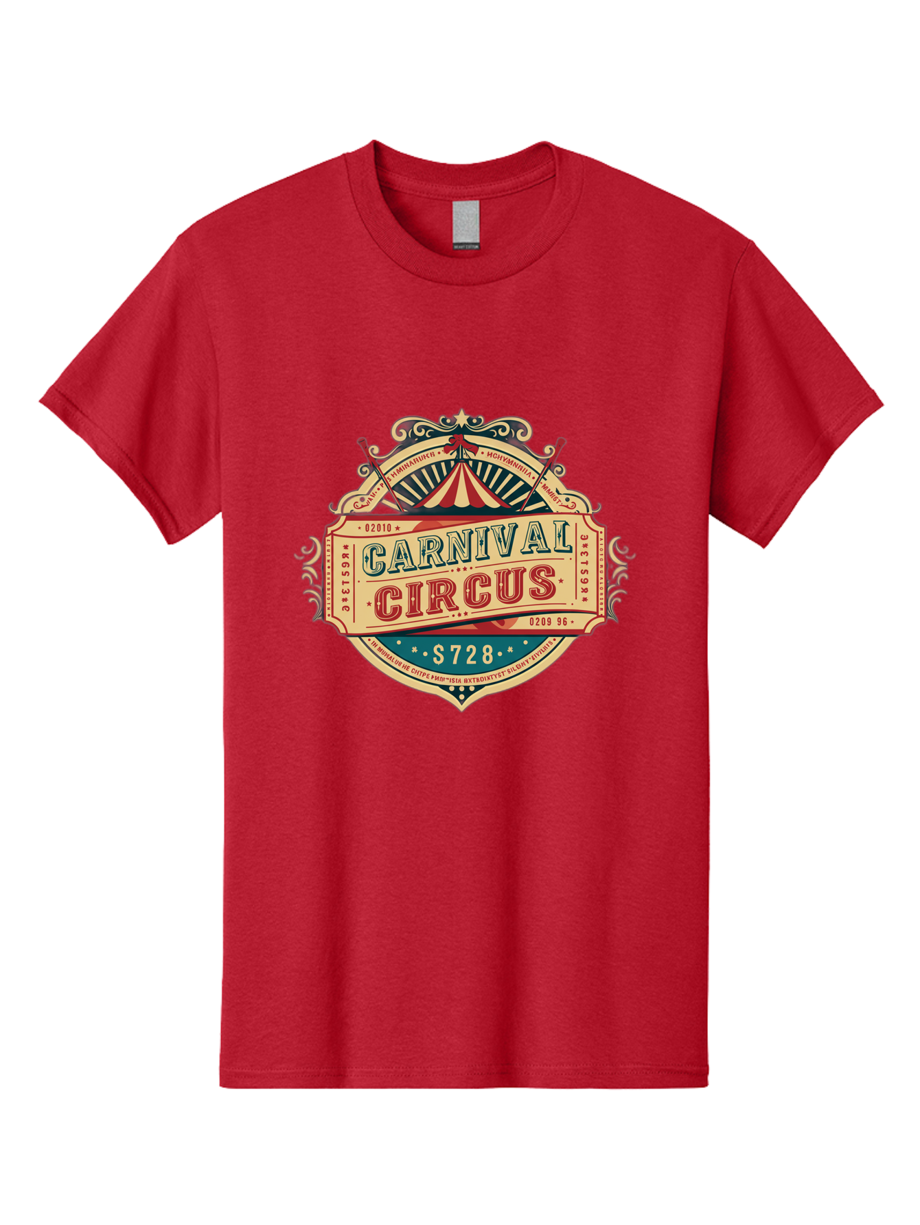 Carnival-Circus Men'S Graphic Tee, 100% Cotton, Comfortable Casual Summer Wear, Machine Washable, Vintage Carnival, Circus Ticket, Carnival Circus, Retro Style, Vintage Theme, Carnival Graphics, Circus Arts, Carnival Design, Bac784