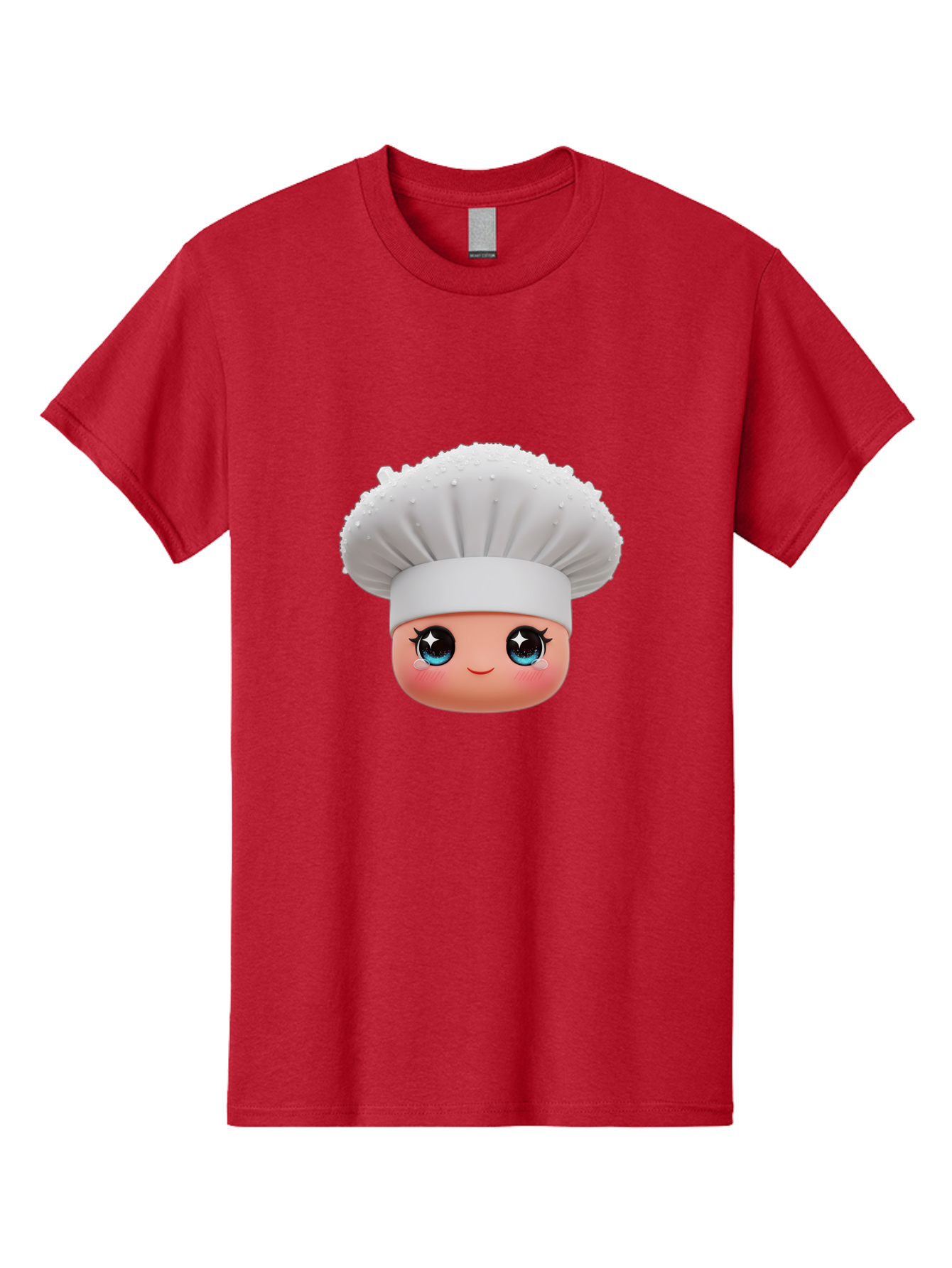 Chef-Hat-Emoji Men'S Graphic Tee, 100% Cotton, Comfortable Casual Summer Wear, Machine Washable, Cartoon Chef, Cooking Emoji, Chef Hat, Cute Face, Sparkly Eyes, Blue Eyes, Culinary Art, Chef Character, Cartoon Character, Cooking Symbol, Bac830