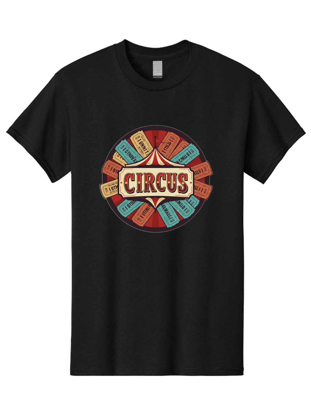 Circus Men'S Graphic Tee, 100% Cotton, Comfortable Casual Summer Wear, Machine Washable, Vintage Circus Tickets, Retro Carnival Theme, Circus Tent, Admission Tickets, Classic Circus Design, Nostalgic Entertainment, Carnival Graphics Bac856