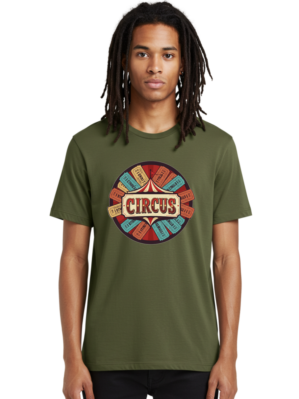 Circus Men'S Graphic Tee, 100% Cotton, Comfortable Casual Summer Wear, Machine Washable, Vintage Circus Tickets, Retro Carnival Theme, Circus Tent, Admission Tickets, Classic Circus Design, Nostalgic Entertainment, Carnival Graphics Bac856