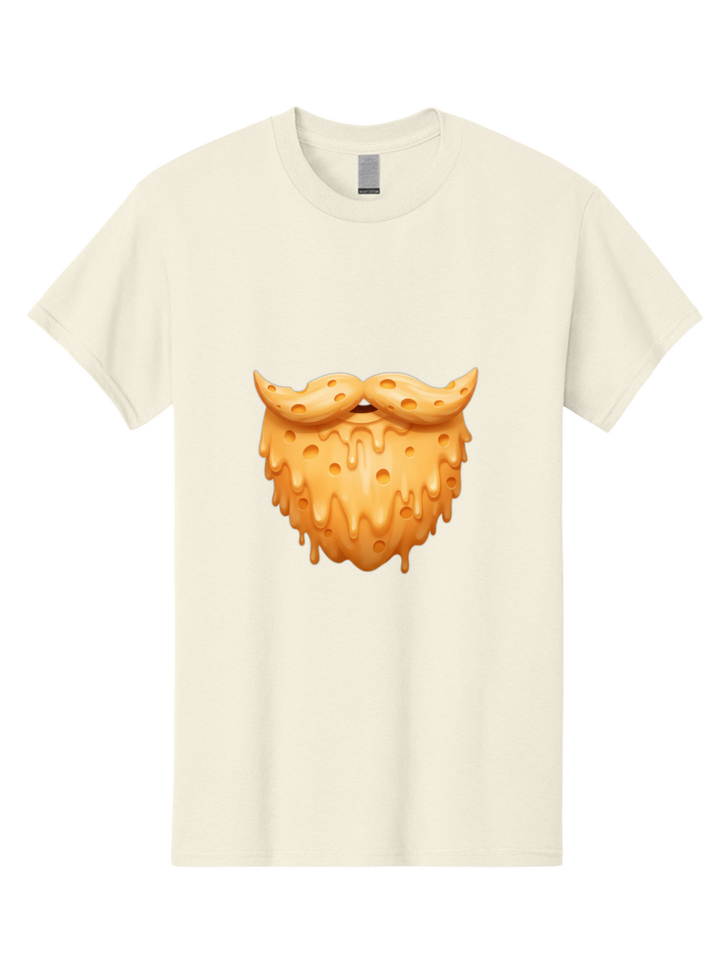 Croissant-With-Mustache Men'S Graphic Tee, 100% Cotton, Comfortable Casual Summer Wear, Machine Washable, Doughnut With Mustache, Sweet Treats, Baked Goods, Quirky Humor, Funny Faces, Dessert Lovers, Creative Food Art, Playful Graphics Bac936