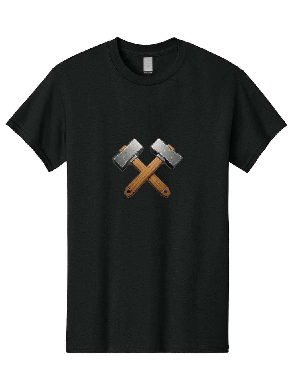 Crossed-Hammers Men'S Graphic Tee, 100% Cotton, Comfortable Casual Summer Wear, Machine Washable, Crossed Hammers, Hammer Icon, Diy Tools, Crafting Symbol, Workshop Essentials, Industrial Design, Wooden Handles, Metal Heads, Toolset Bac939