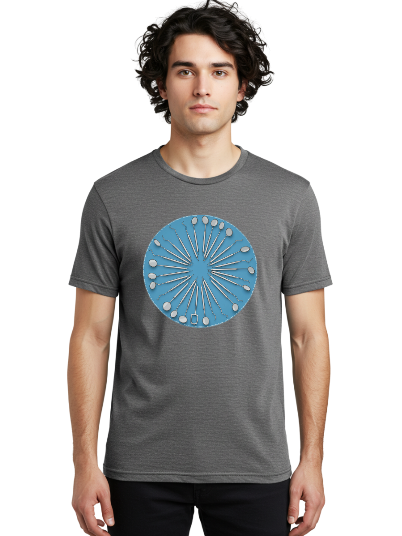 Dental-Instruments Men'S Graphic Tee, 100% Cotton, Comfortable Casual Summer Wear, Machine Washable, Dental Instruments, Dental Tools, Medical Equipment, Dental Care, Oral Health, Dental Hygiene, Dentist Tools, Dental Examination Bac983