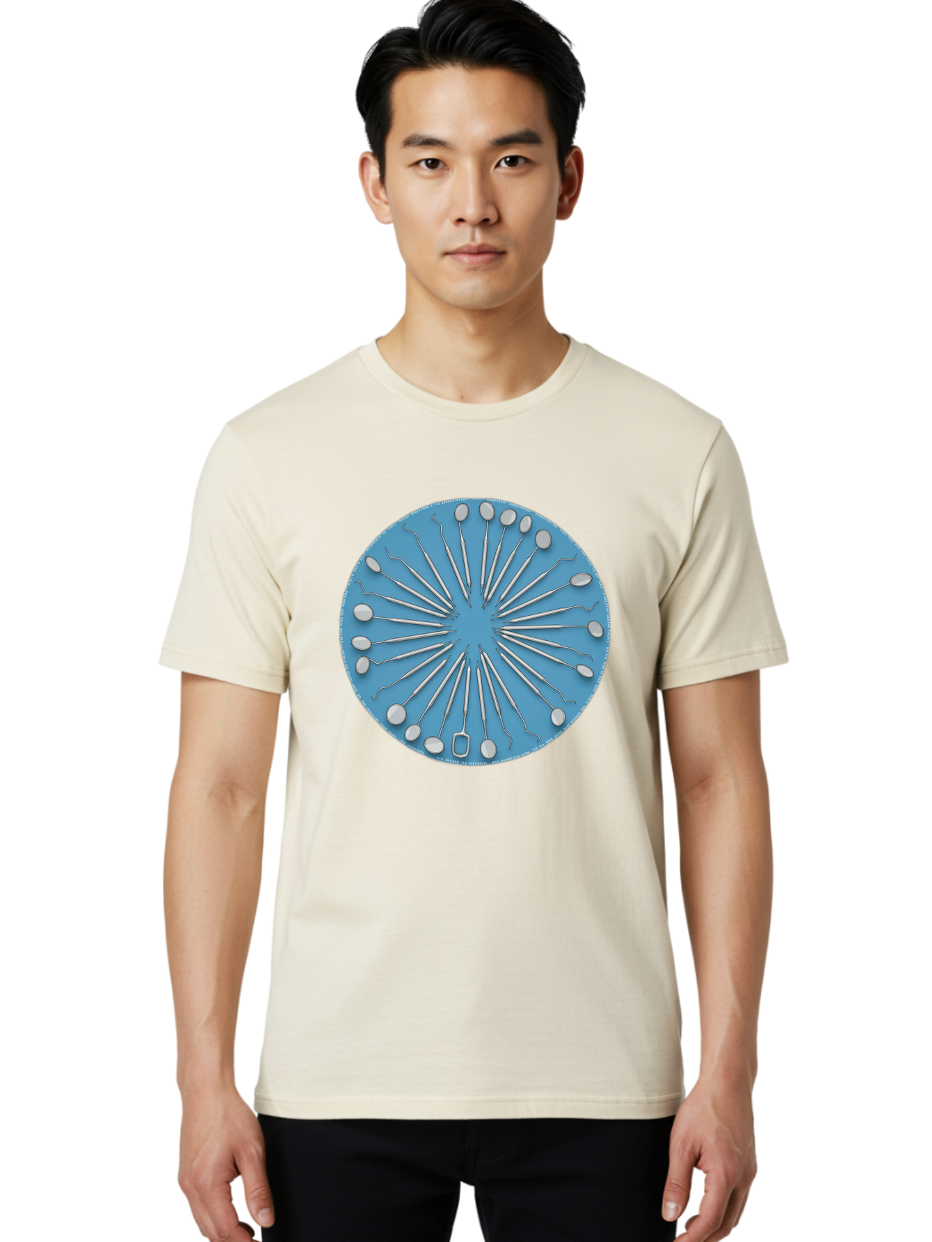 Dental-Instruments Men'S Graphic Tee, 100% Cotton, Comfortable Casual Summer Wear, Machine Washable, Dental Instruments, Dental Tools, Medical Equipment, Dental Care, Oral Health, Dental Hygiene, Dentist Tools, Dental Examination Bac983