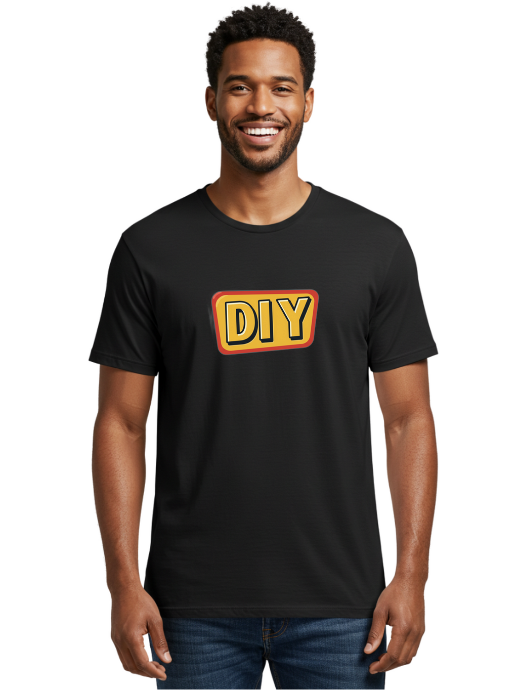 Diy-3 Men'S Graphic Tee, 100% Cotton, Comfortable Casual Summer Wear, Machine Washable, Diy Sign, Handyman Tips, Home Improvement, Crafting Ideas, Self-Sufficiency, Creativity, Customization, Tutorials, Handmade, Diy Projects Bad011
