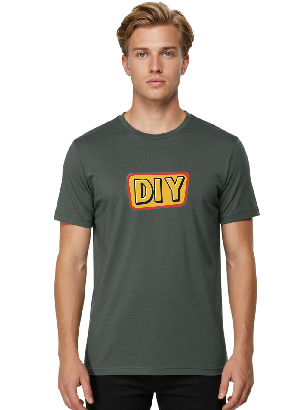 Diy-3 Men'S Graphic Tee, 100% Cotton, Comfortable Casual Summer Wear, Machine Washable, Diy Sign, Handyman Tips, Home Improvement, Crafting Ideas, Self-Sufficiency, Creativity, Customization, Tutorials, Handmade, Diy Projects Bad011