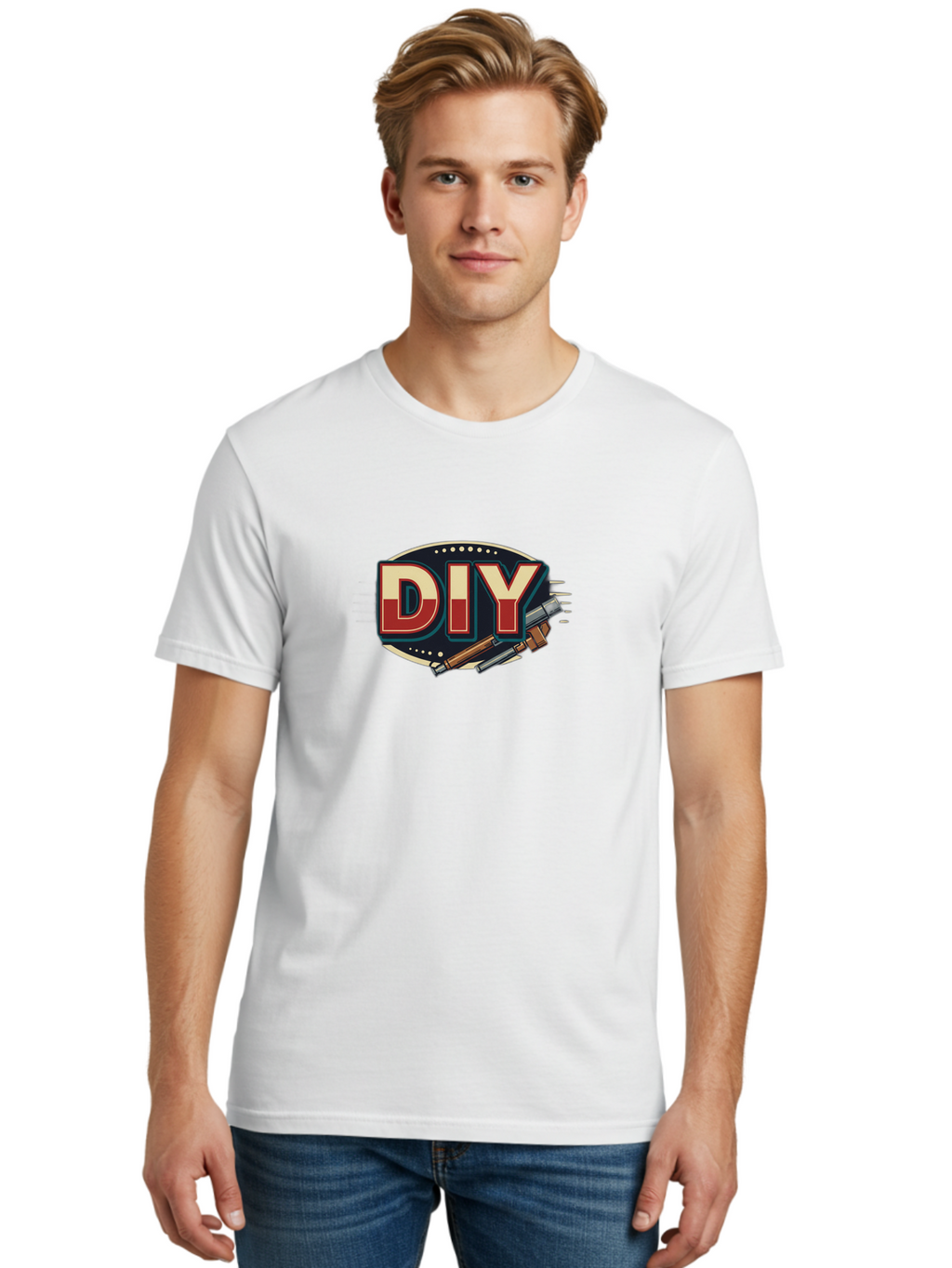 Diy-4 Men'S Graphic Tee, 100% Cotton, Comfortable Casual Summer Wear, Machine Washable, Diy Projects, Home Improvement, Crafting, Tools, Pens, Pencils, Creativity, Art Supplies, Diy Tutorials, Handmade Crafts, Diy Inspiration Bad012