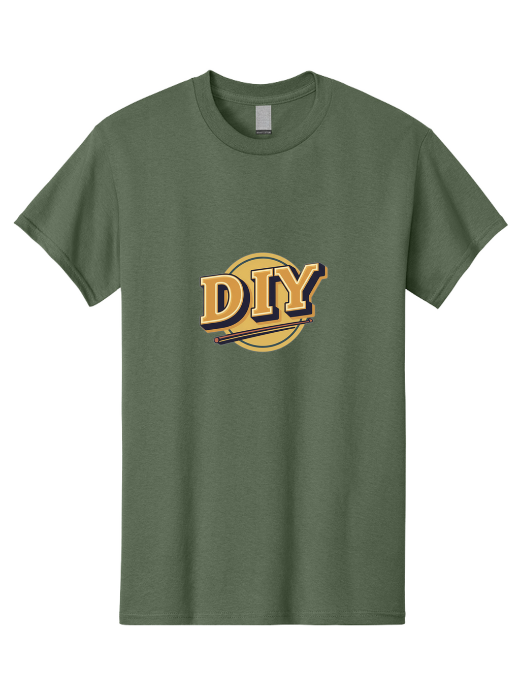 Diy-6 Men'S Graphic Tee, 100% Cotton, Comfortable Casual Summer Wear, Machine Washable, Diy Logo, Handmade Crafts, Creative Projects, Self-Made, Drumsticks, Diy Inspiration, Crafting Ideas, Do-It-Yourself, Drumsticks Logo Bad014