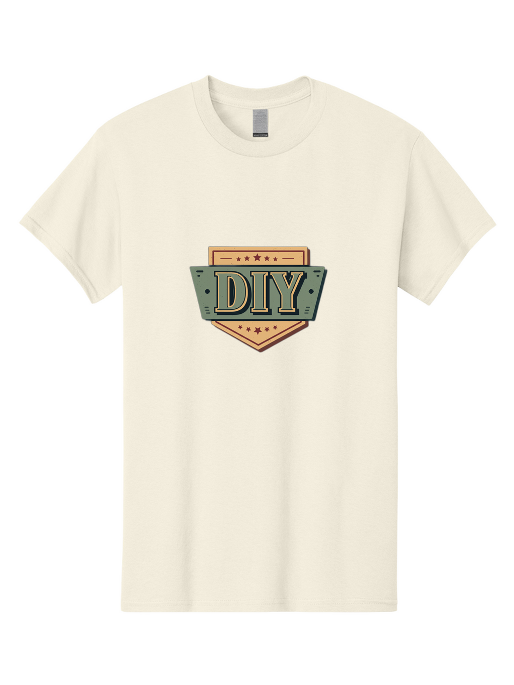 Diy-7 Men'S Graphic Tee, 100% Cotton, Comfortable Casual Summer Wear, Machine Washable, Diy Logo, Handmade Symbol, Creative Badge, Self-Made Emblem, Crafty Logo, Artisanal Sign, Stars, Badge Design, Vintage Style, Retro Graphic Bad015