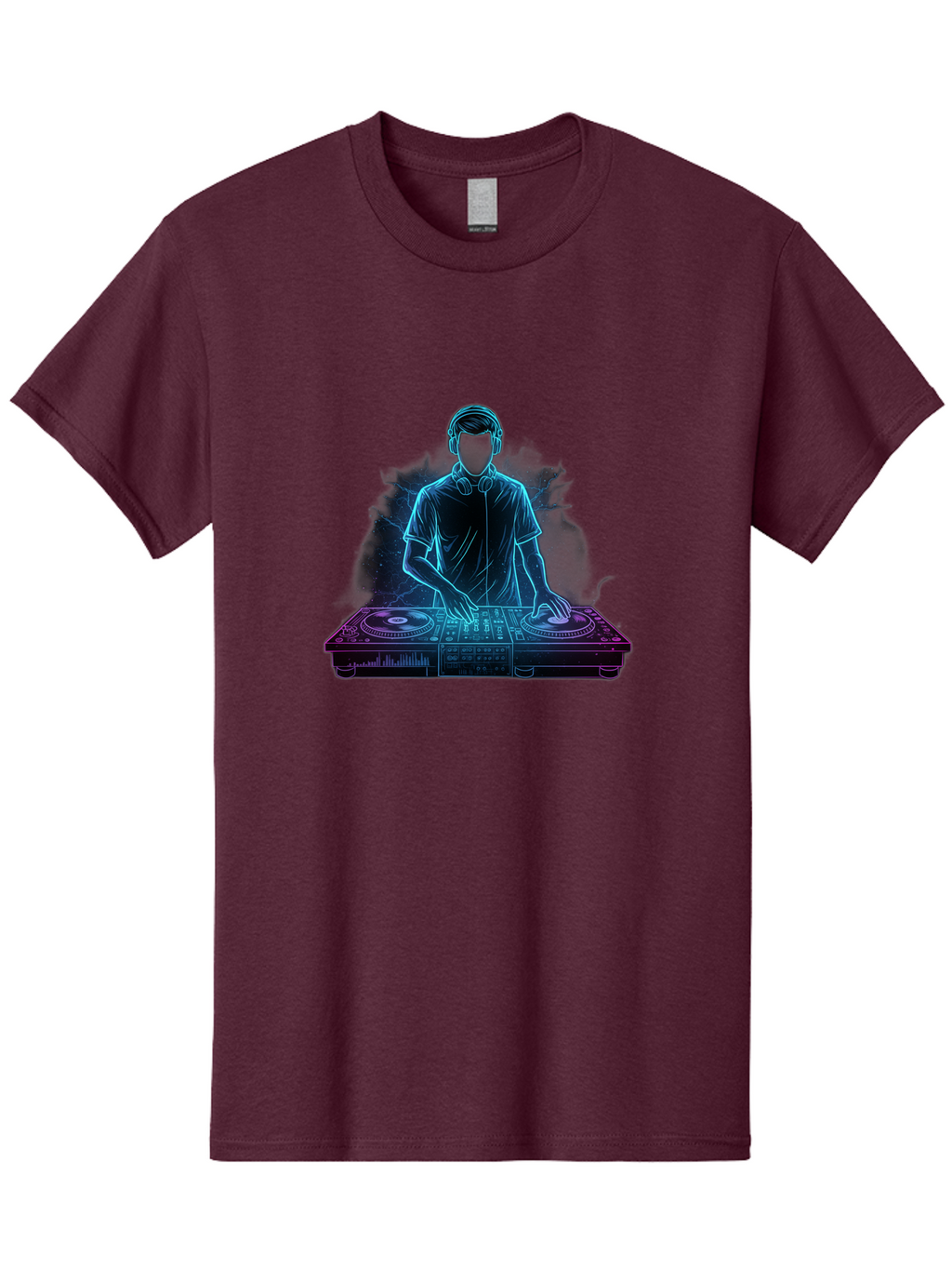 Dj-2 Men'S Graphic Tee, 100% Cotton, Comfortable Casual Summer Wear, Machine Washable, Dj Mixing Music, Electronic Dance Music, Club Scene, Music Production, Vinyl Records, Sound Waves, Music Technology, Dj Software Bad031