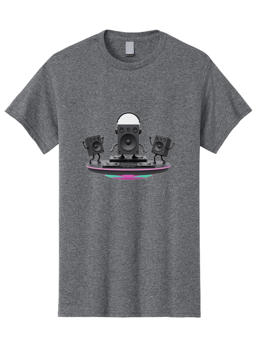 Dj-Speaker-1 Men'S Graphic Tee, 100% Cotton, Comfortable Casual Summer Wear, Machine Washable, Speaker Dj Setup, Dancing Speakers, Music Equipment, Entertainment Tech, Modern Djing, Electronic Dance Music Bad045