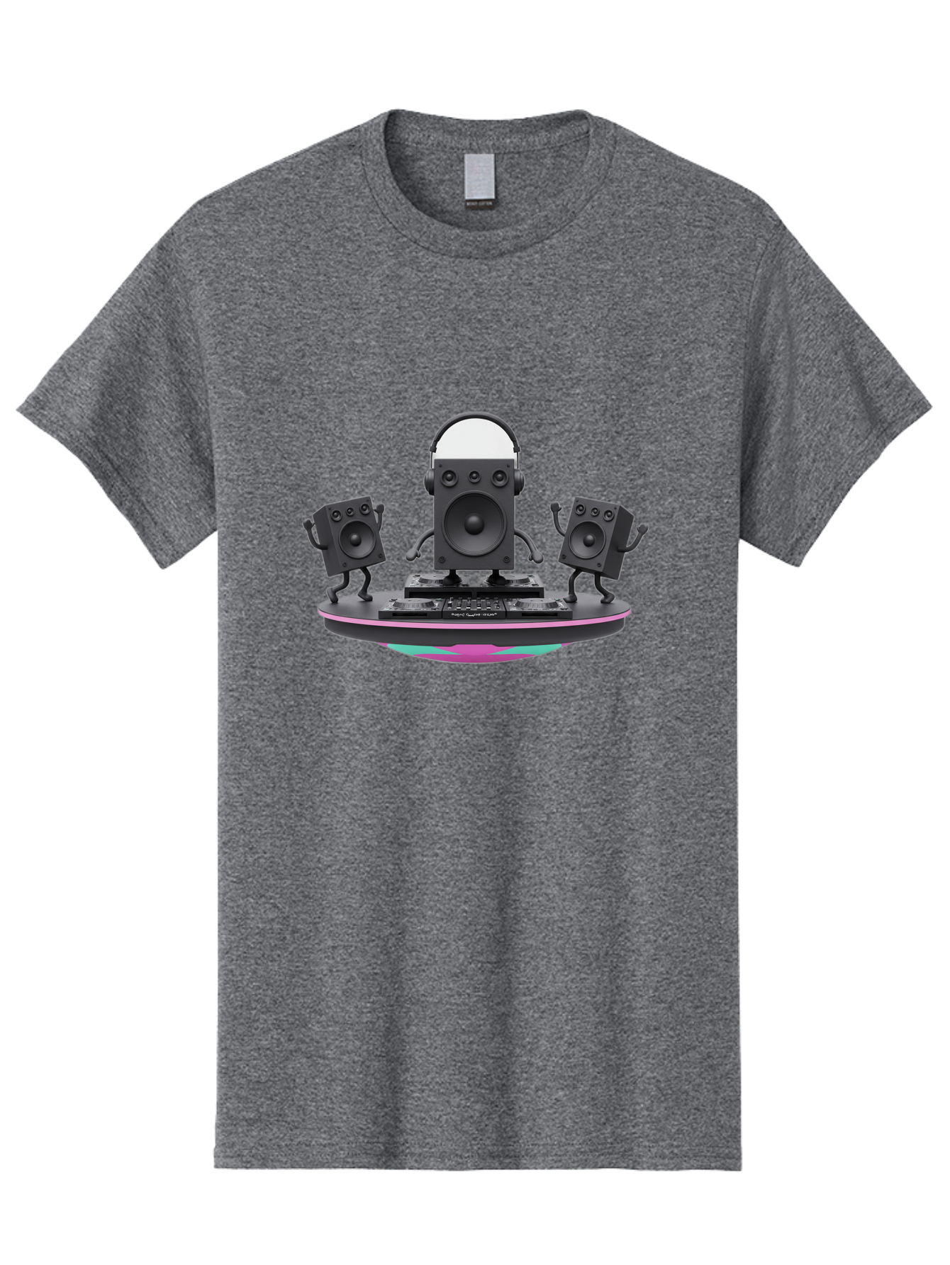 Dj-Speaker-1 Men'S Graphic Tee, 100% Cotton, Comfortable Casual Summer Wear, Machine Washable, Speaker Dj Setup, Dancing Speakers, Music Equipment, Entertainment Tech, Modern Djing, Electronic Dance Music Bad045