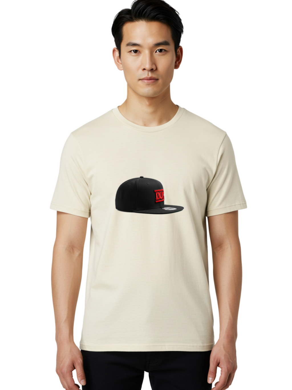 Dunk-Low-Pro-Sb Men'S Graphic Tee, 100% Cotton, Comfortable Casual Summer Wear, Machine Washable, Black Baseball Cap, Red Logo, Dunk Branding, Athletic Wear, Sports Fashion, Streetwear, Snapback Hat, Casual Style, Trendy Accessories Bad061