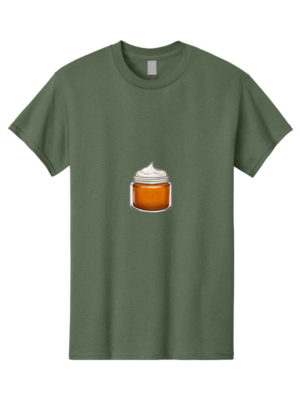 Face-Cream-Jar Men'S Graphic Tee, 100% Cotton, Comfortable Casual Summer Wear, Machine Washable, Face Cream, Skincare Product, Moisturizer Jar, White Cream, Beauty Product, Skincare Routine, Anti-Aging Cream, Nourishing Moisturizer, Glass Jar Bad081