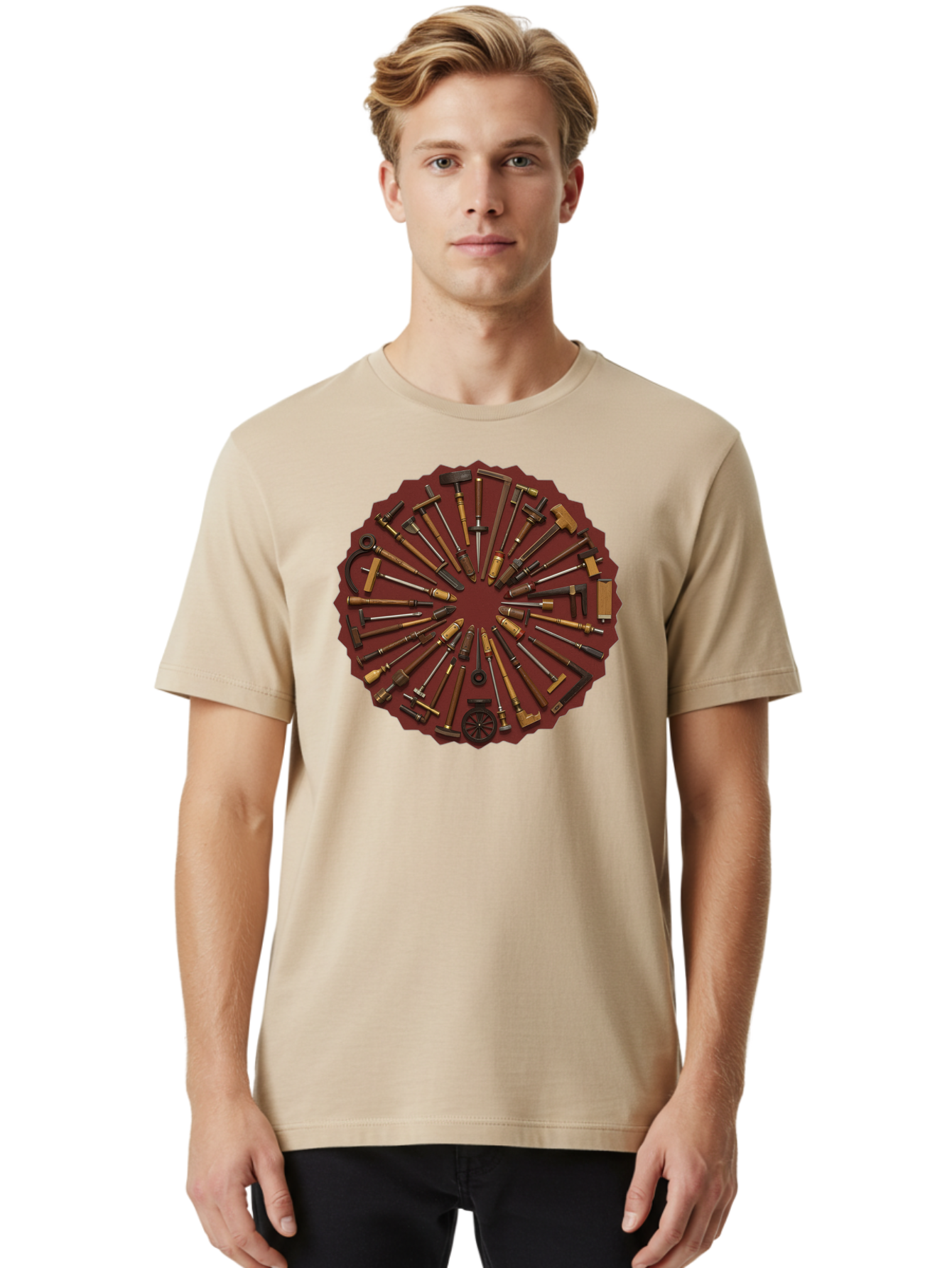 Hammer-Collection Men'S Graphic Tee, 100% Cotton, Comfortable Casual Summer Wear, Machine Washable, Hammers, Tools, Carpentry, Diy Projects, Woodworking, Construction, Hand Tools, Toolbox, Craftsmanship, Building Materials, Hardware Bad179