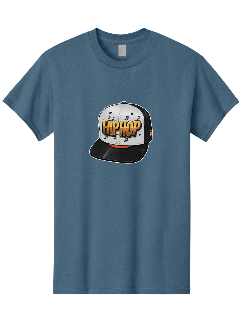 Hip-Hop Men'S Graphic Tee, 100% Cotton, Comfortable Casual Summer Wear, Machine Washable, Hip Hop Hat, Snapback Cap, Streetwear Fashion, Musical Notes, Bold Graphics, Urban Style, Trendy Accessories, Rap Culture, Stylish Headwear, Bad197