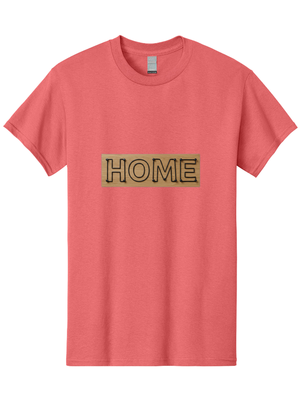 Home Men'S Graphic Tee, 100% Cotton, Comfortable Casual Summer Wear, Machine Washable, Wooden Sign, Home Sign, Marquee Letters, Rustic Decor, Home Decor, Wooden Marquee, Vintage Style, Home Sweet Home Bad199