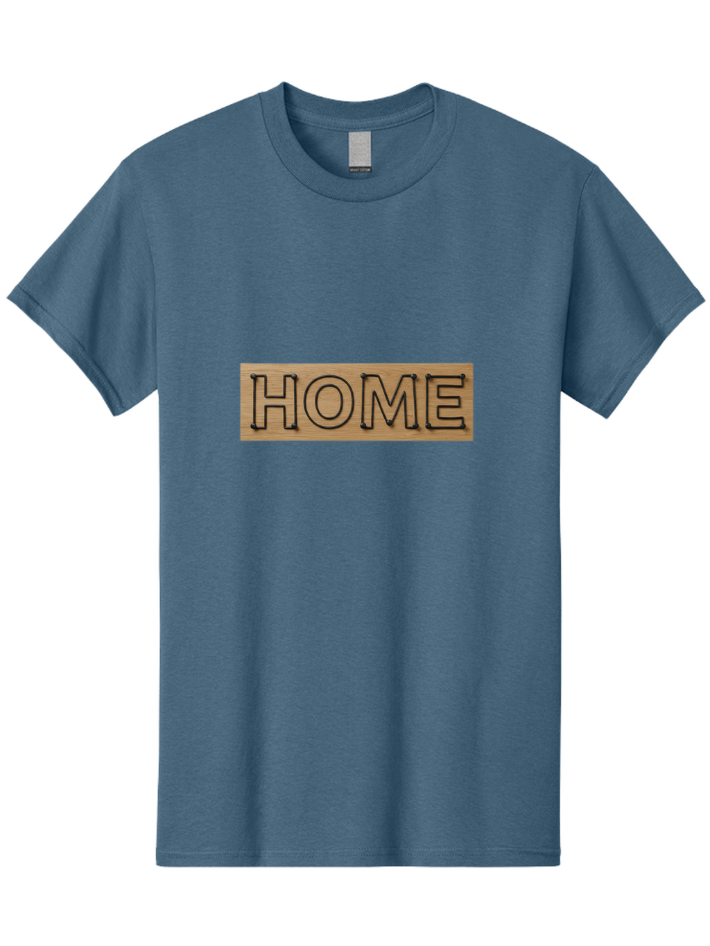 Home Men'S Graphic Tee, 100% Cotton, Comfortable Casual Summer Wear, Machine Washable, Wooden Sign, Home Sign, Marquee Letters, Rustic Decor, Home Decor, Wooden Marquee, Vintage Style, Home Sweet Home Bad199
