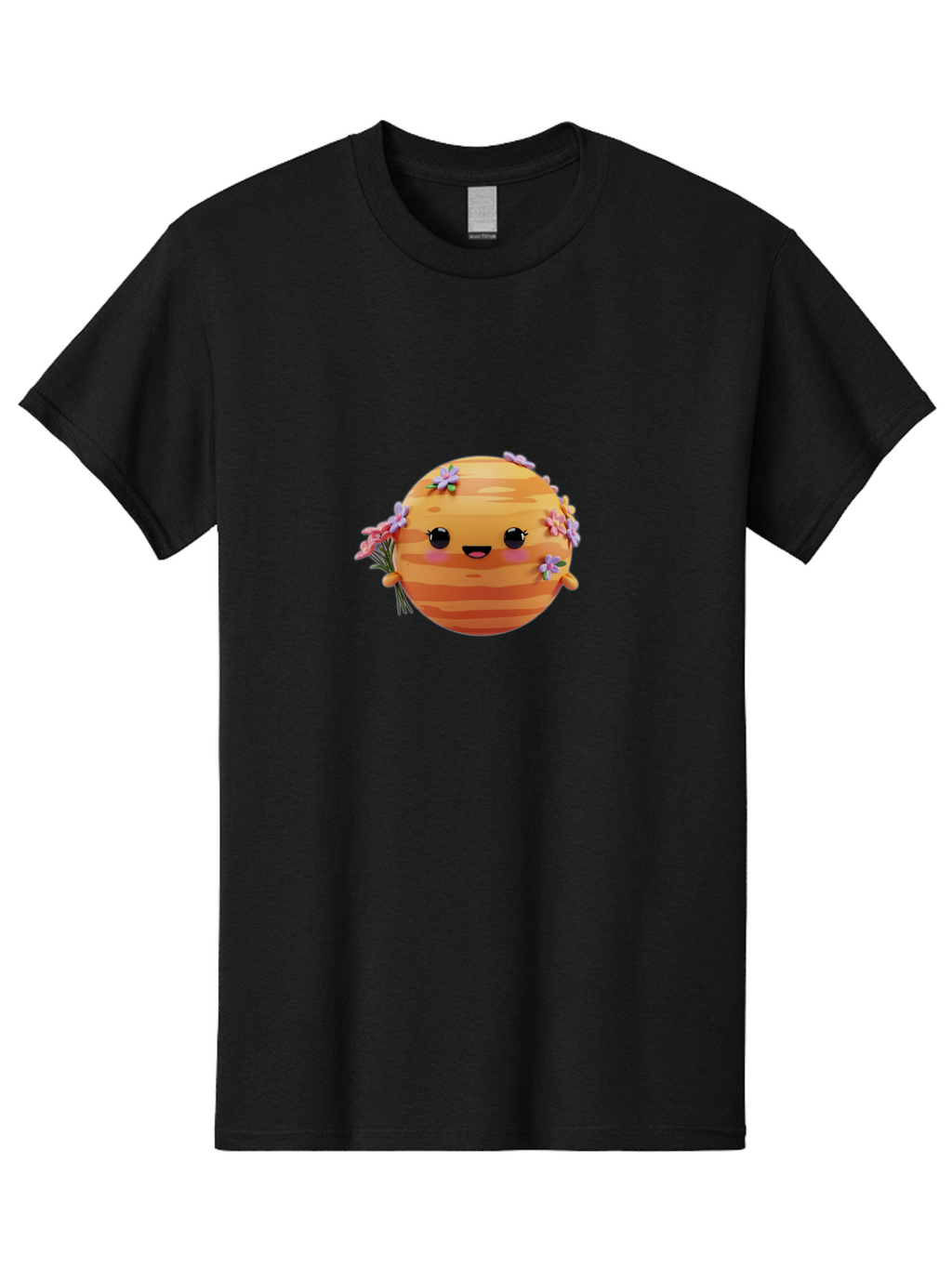 Honeycomb-Bee Men'S Graphic Tee, 100% Cotton, Comfortable Casual Summer Wear, Machine Washable, Cartoon Bee, Honeycomb, Flowers, Blossoms, Smiling Face, Kawaii Character, Cute Bee, Floral Decorations, Bee Illustration, Digital Art, Bad200