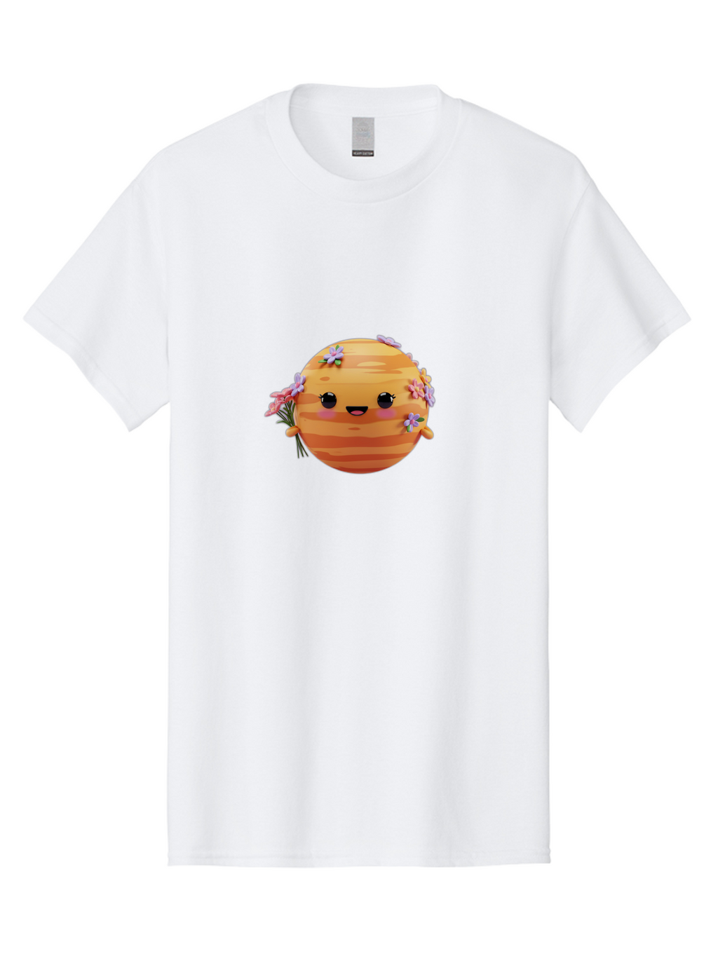 Honeycomb-Bee Men'S Graphic Tee, 100% Cotton, Comfortable Casual Summer Wear, Machine Washable, Cartoon Bee, Honeycomb, Flowers, Blossoms, Smiling Face, Kawaii Character, Cute Bee, Floral Decorations, Bee Illustration, Digital Art, Bad200