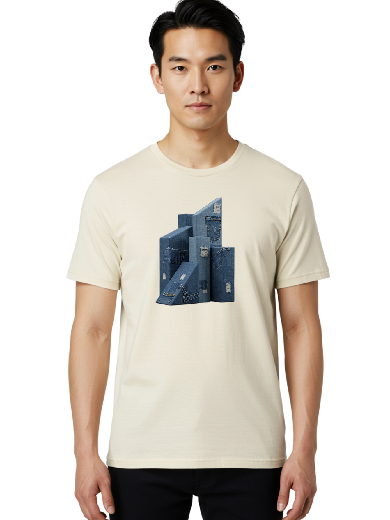 Jeans Men'S Graphic Tee, 100% Cotton, Comfortable Casual Summer Wear, Machine Washable, Levi'S Logo, Fashion Branding, Denim Jeans, Blue Jeans, Clothing Labels, Stylish Designs, Stacked Denim, Jeans Logo Bad230