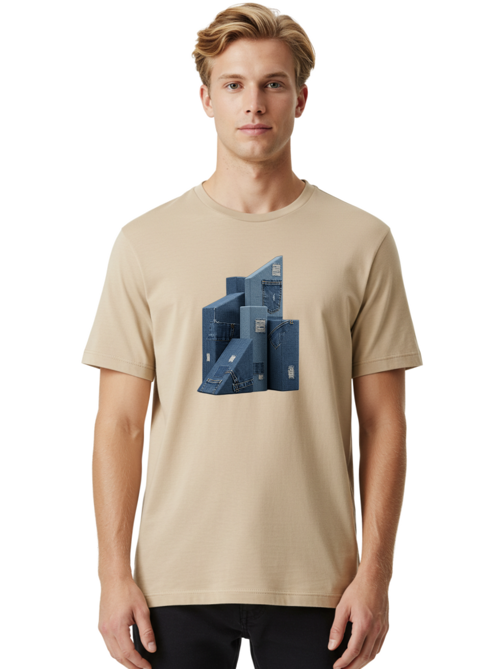 Jeans Men'S Graphic Tee, 100% Cotton, Comfortable Casual Summer Wear, Machine Washable, Levi'S Logo, Fashion Branding, Denim Jeans, Blue Jeans, Clothing Labels, Stylish Designs, Stacked Denim, Jeans Logo Bad230