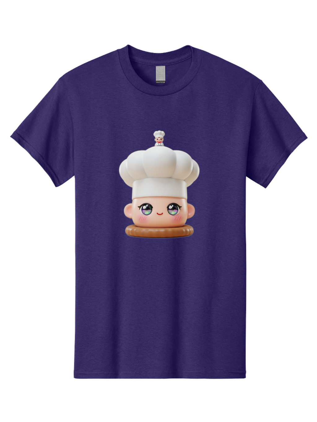 L-O-L-Surprise-Chef Men'S Graphic Tee, 100% Cotton, Comfortable Casual Summer Wear, Machine Washable, Kawaii Chef Figurine, Cute Chef Hat, Cartoon Character, Pastel Colors, Chef Toy, Adorable Face, Collector'S Item, Whimsical Design, Bad255