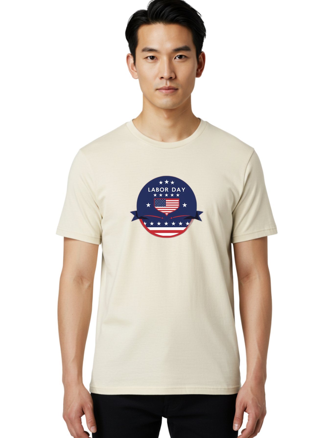 Labor-Day-3 Men'S Graphic Tee, 100% Cotton, Comfortable Casual Summer Wear, Machine Washable, Labor Day Graphic, American Flag, Patriotic Design, Usa Stars, Red White Blue Colors, Federal Holiday, Workers' Rights, Us Labor Movement Bad259