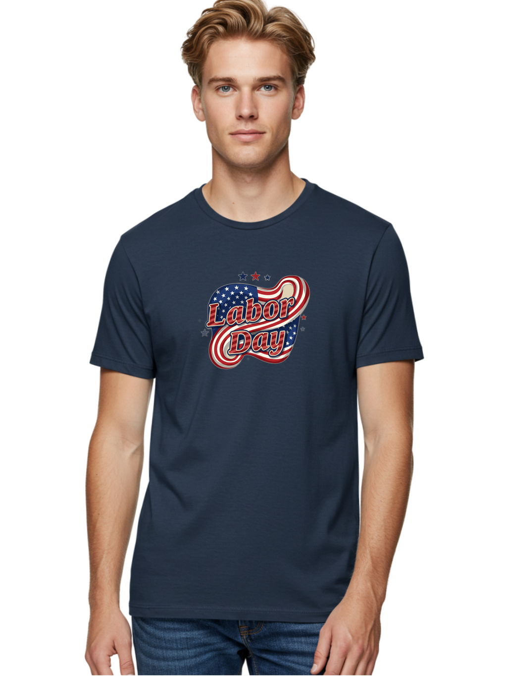 Labor-Day-4 Men'S Graphic Tee, 100% Cotton, Comfortable Casual Summer Wear, Machine Washable, Labor Day Celebration, American Flag, Red White And Blue, Patriotic Theme, Festive Design, Labor Day Sale, Stars And Stripes Bad260