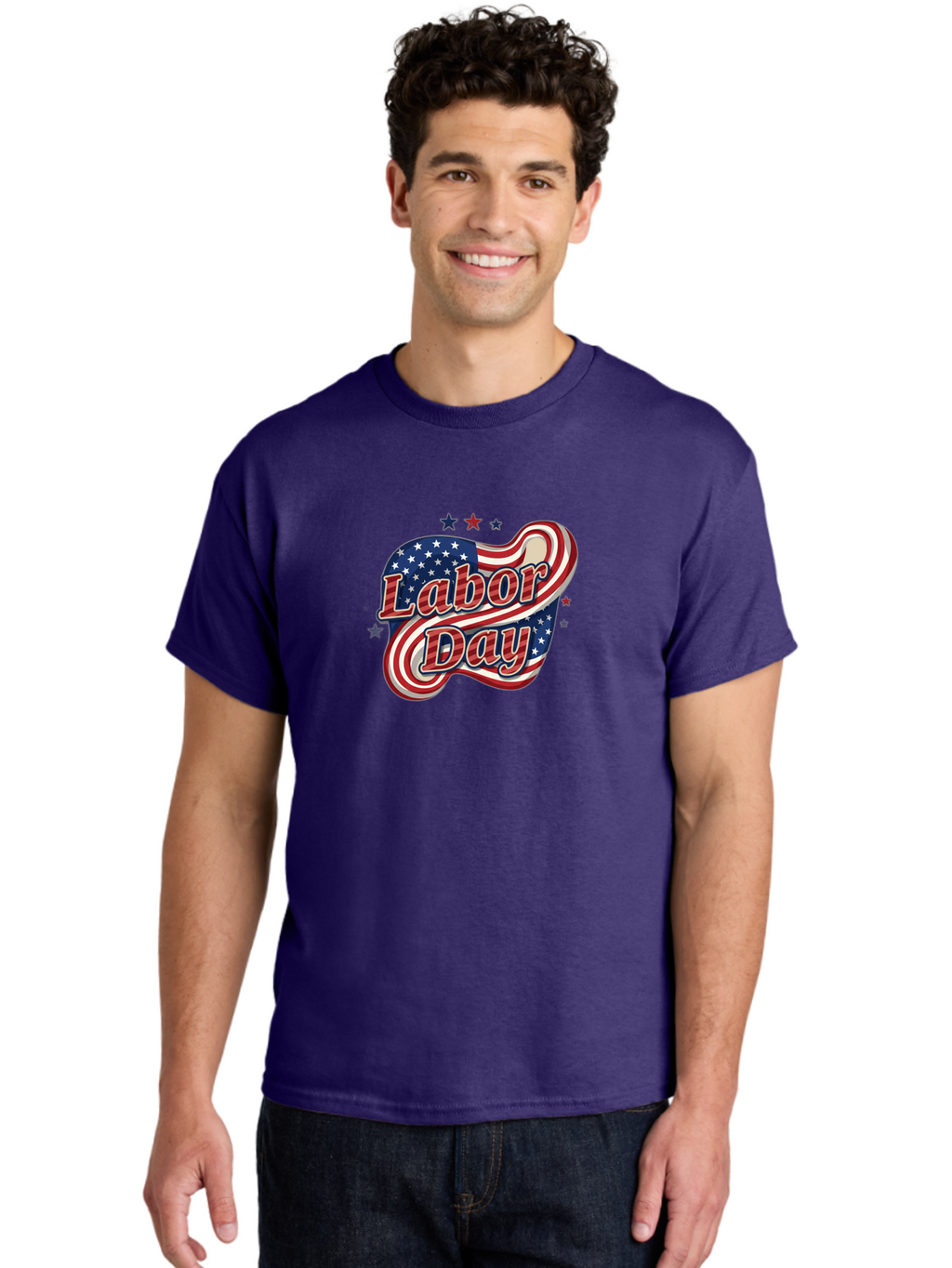 Labor-Day-4 Men'S Graphic Tee, 100% Cotton, Comfortable Casual Summer Wear, Machine Washable, Labor Day Celebration, American Flag, Red White And Blue, Patriotic Theme, Festive Design, Labor Day Sale, Stars And Stripes Bad260